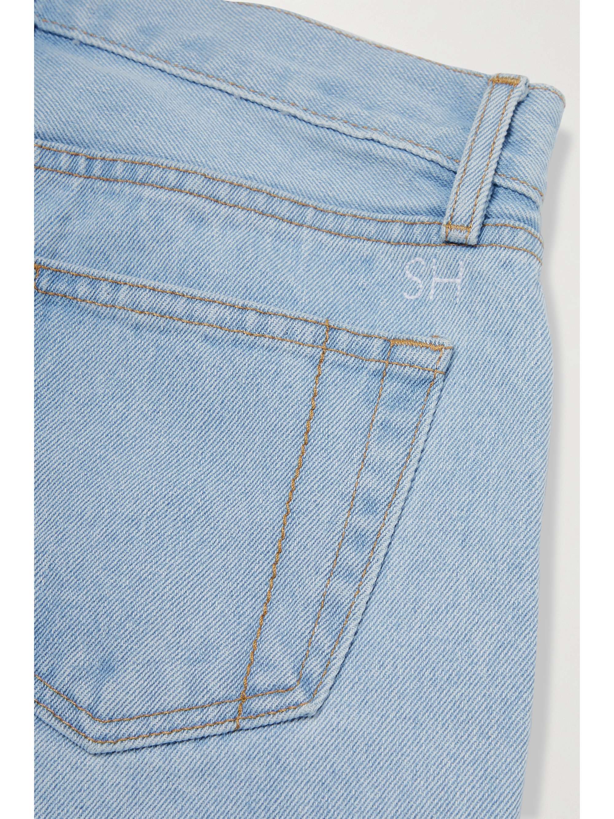 STILL HERE Childhood distressed high-rise straight-leg jeans