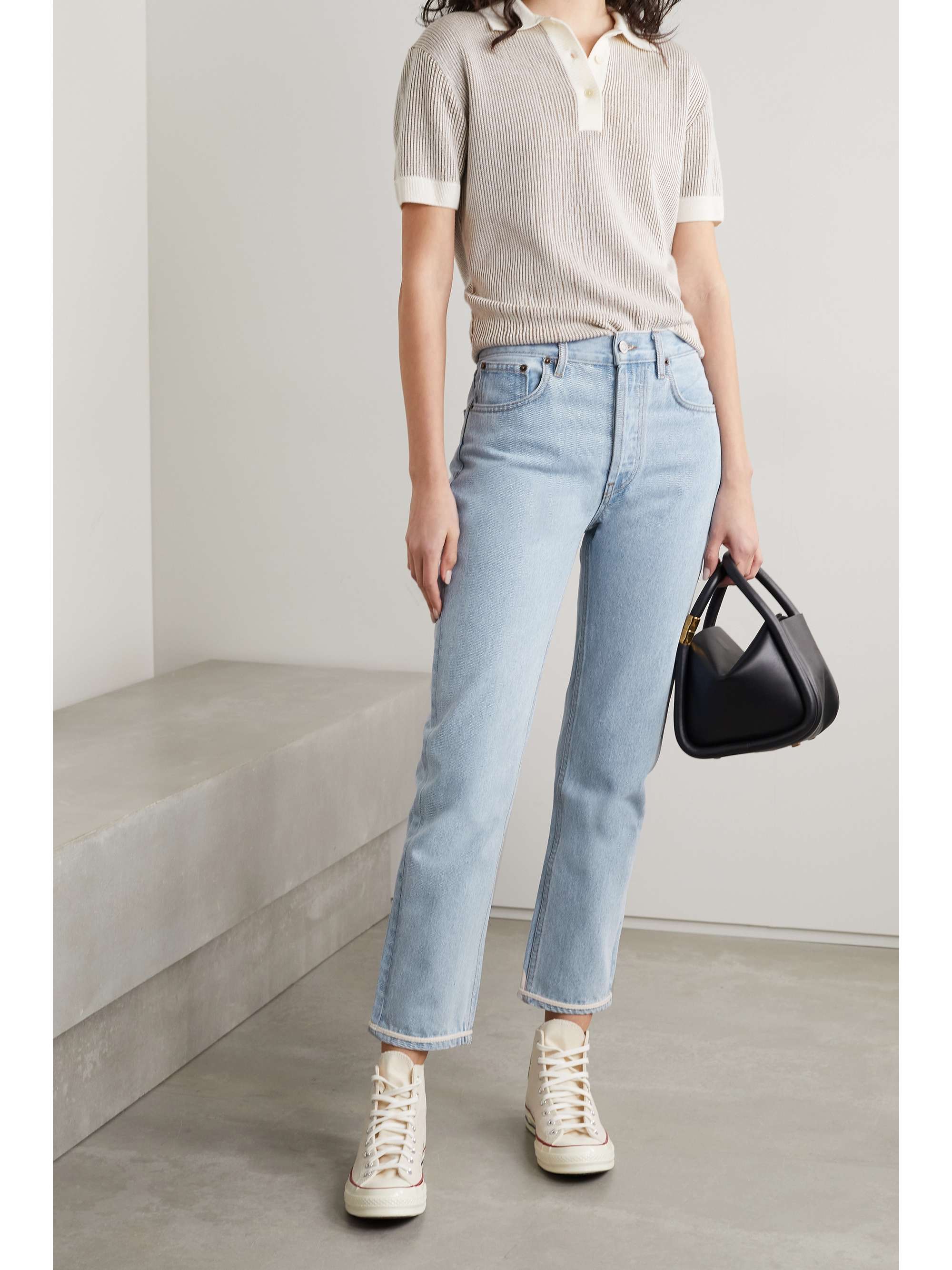 Light denim Beach Tate striped high 