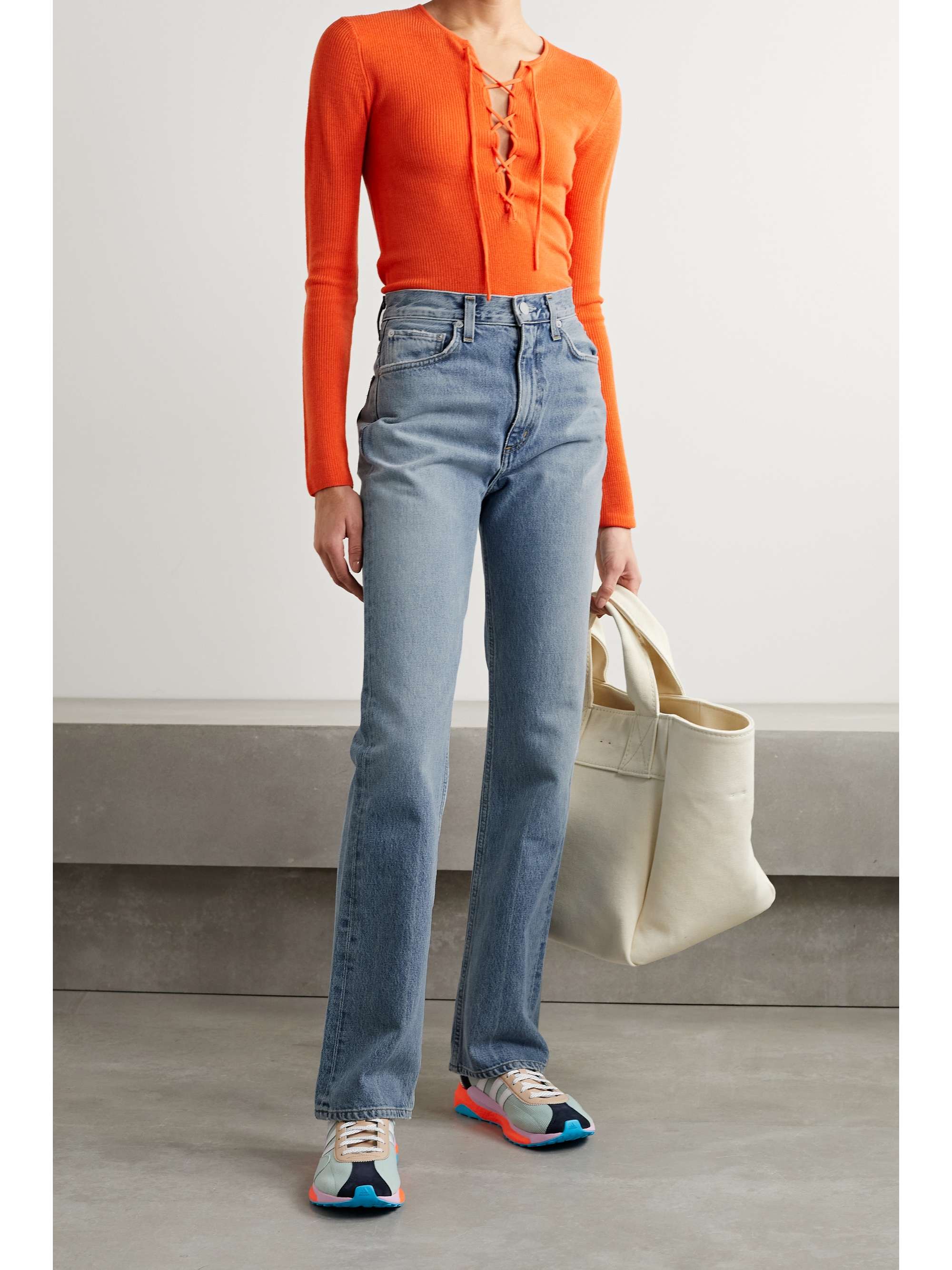 Mid denim + NET SUSTAIN organic high 