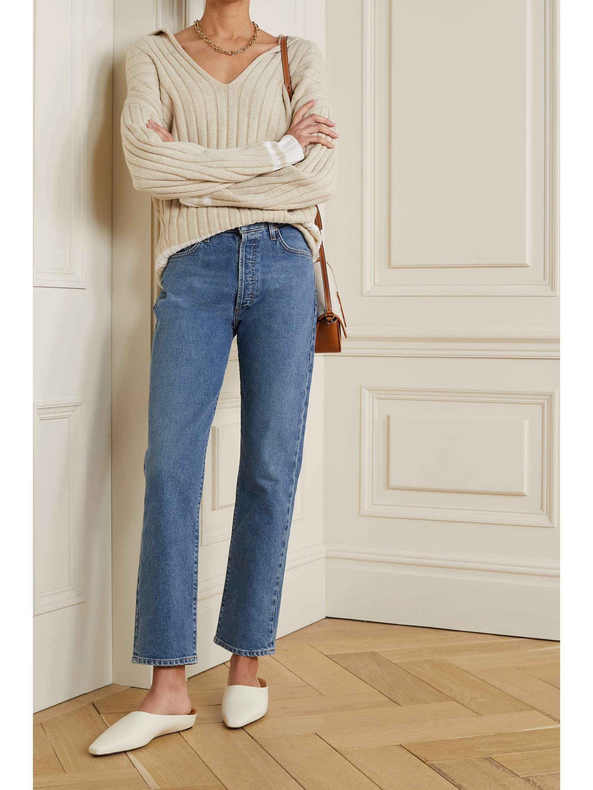 GOLDSIGN + NET SUSTAIN high-rise straight-leg jeans | NET-A-PORTER