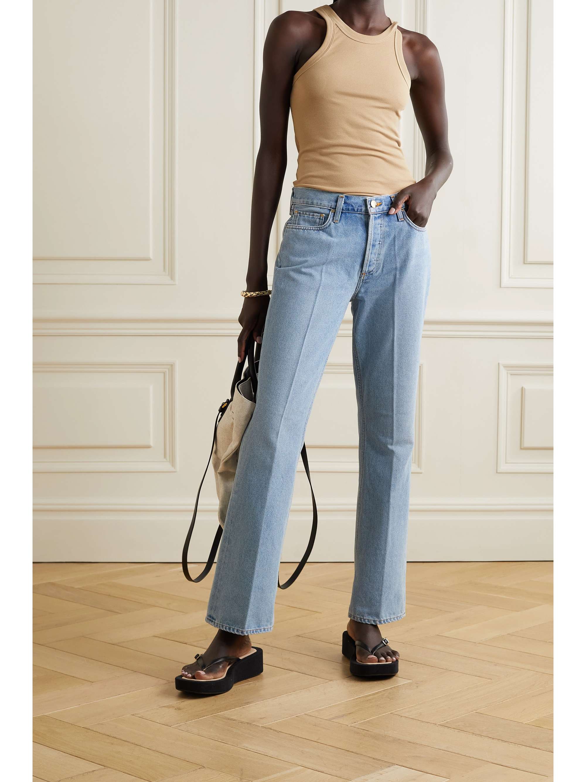 GOLDSIGN + NET SUSTAIN The Nineties high-rise bootcut jeans | NET-A-PORTER