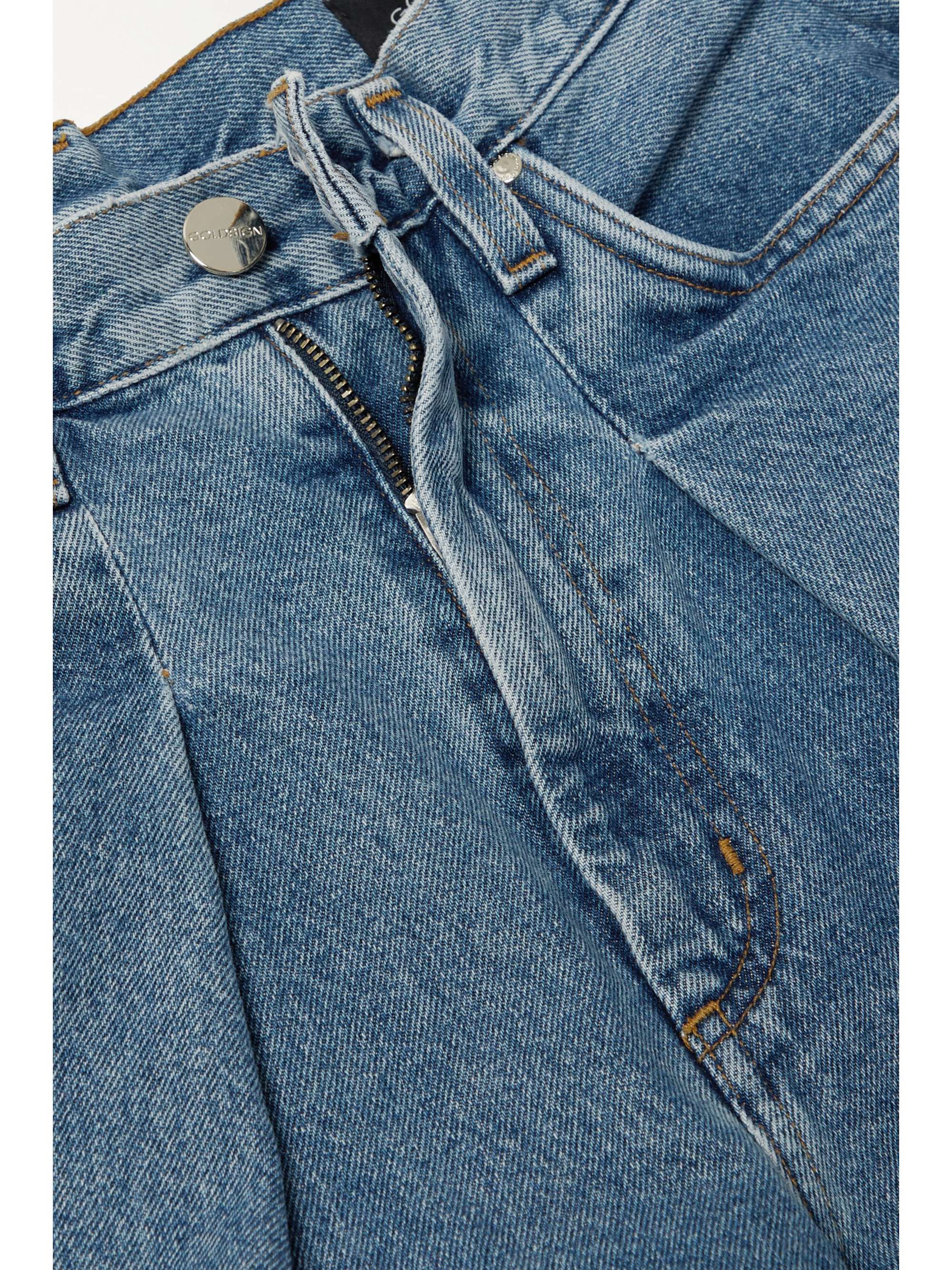 GOLDSIGN + NET SUSTAIN The Pleat Curve high-rise tapered jeans