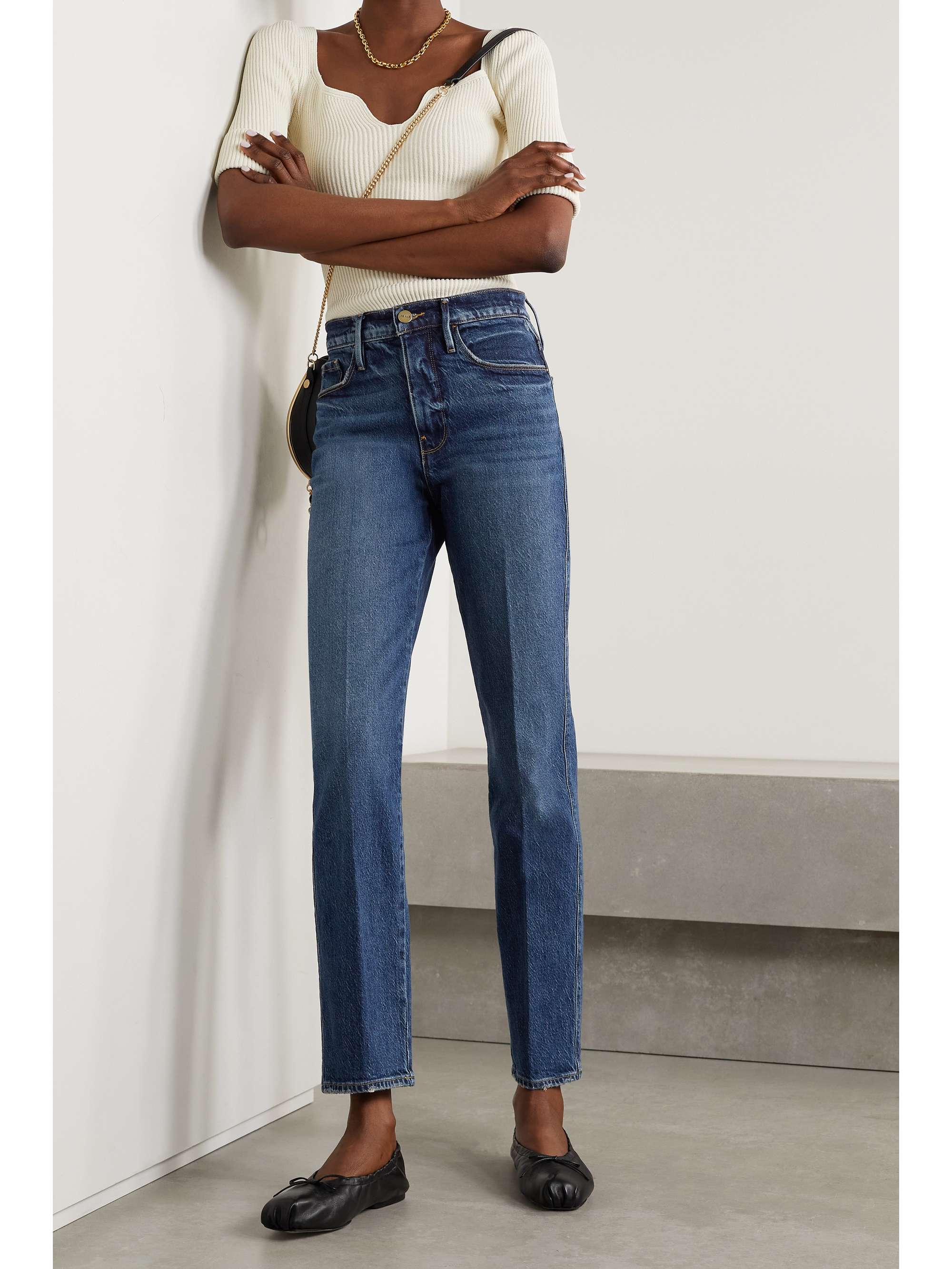 Mid denim Le Sylvie high-rise slim-leg 
