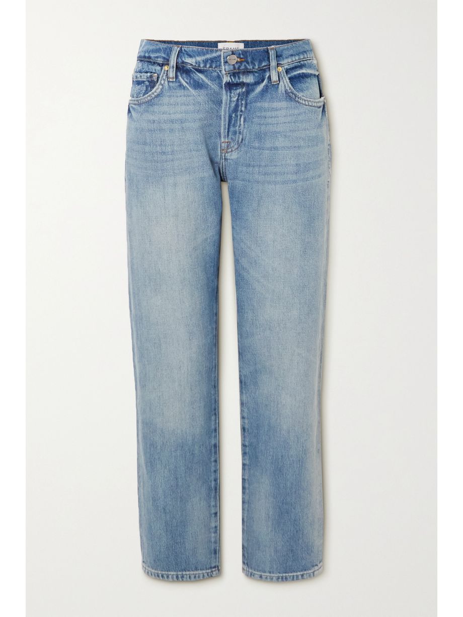 Mid denim Le Slouch distressed boyfriend jeans | FRAME | NET-A-PORTER