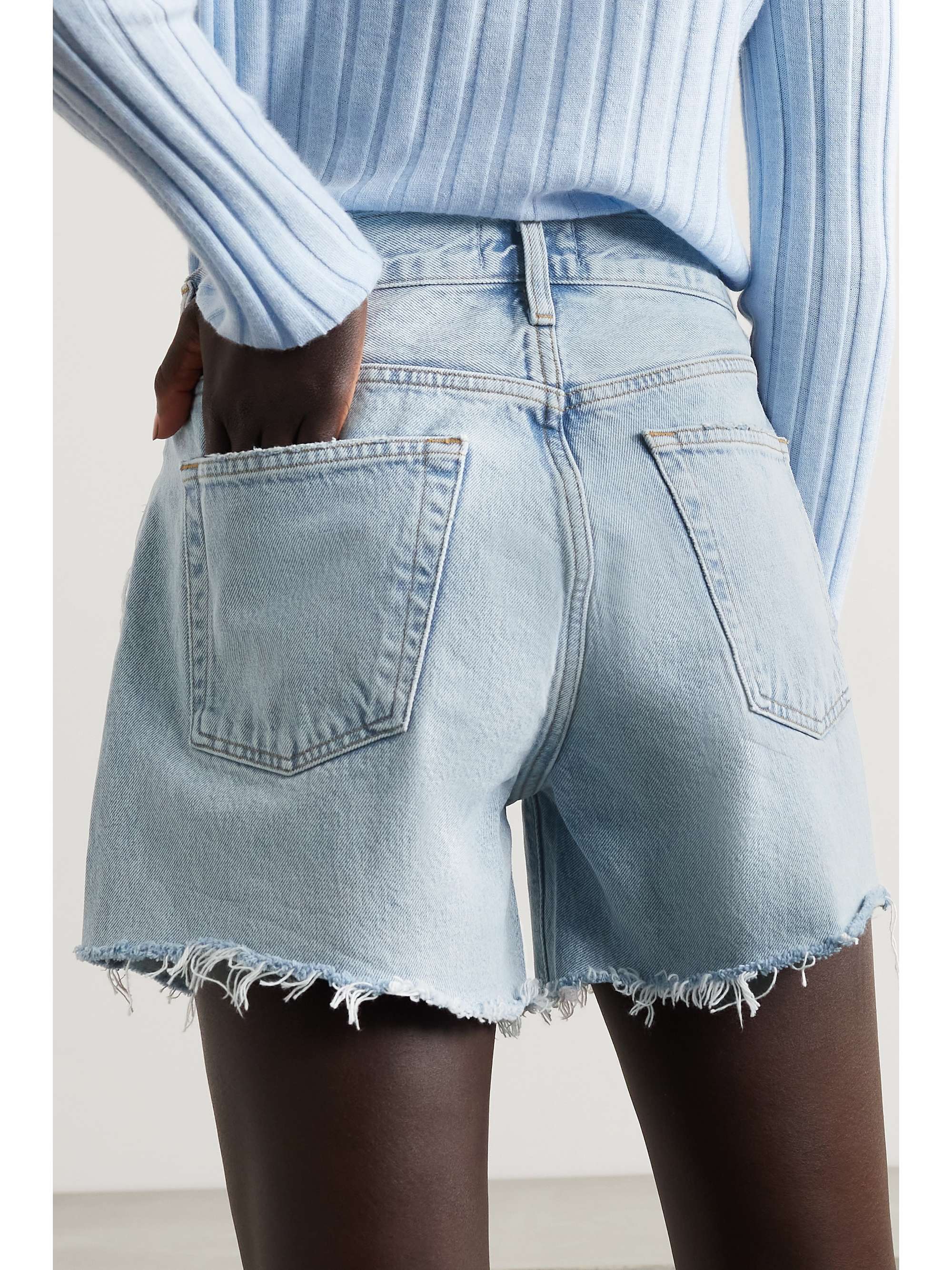 Light denim Long Parker distressed 