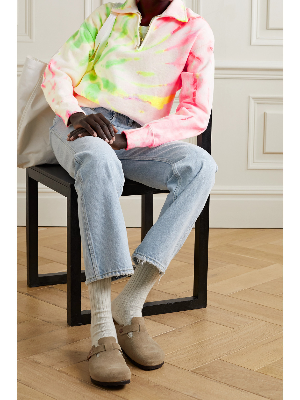 Re/done + Hanes 70s Tie-dyed Cotton-jersey Sweatshirt In Neon Multicolor |  ModeSens
