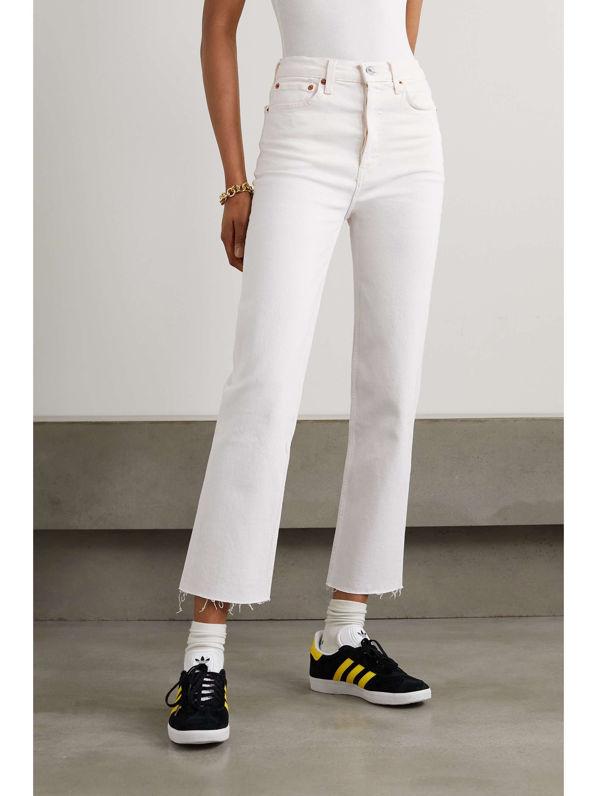 RE/DONE + NET SUSTAIN 90s High Rise Stove Pipe straight-leg jeans