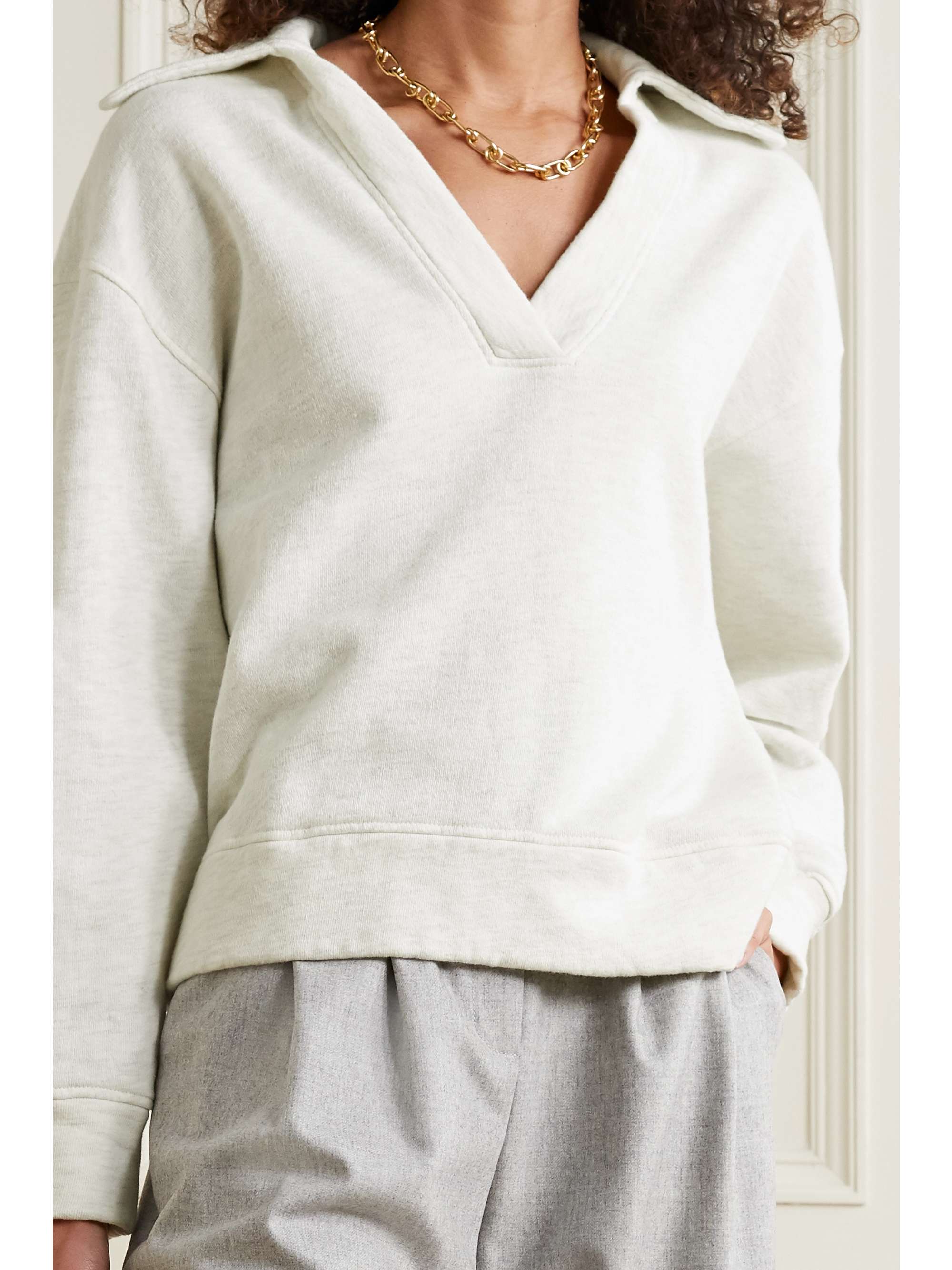 CITIZENS OF HUMANITY Rosalia mélange cotton-jersey sweatshirt