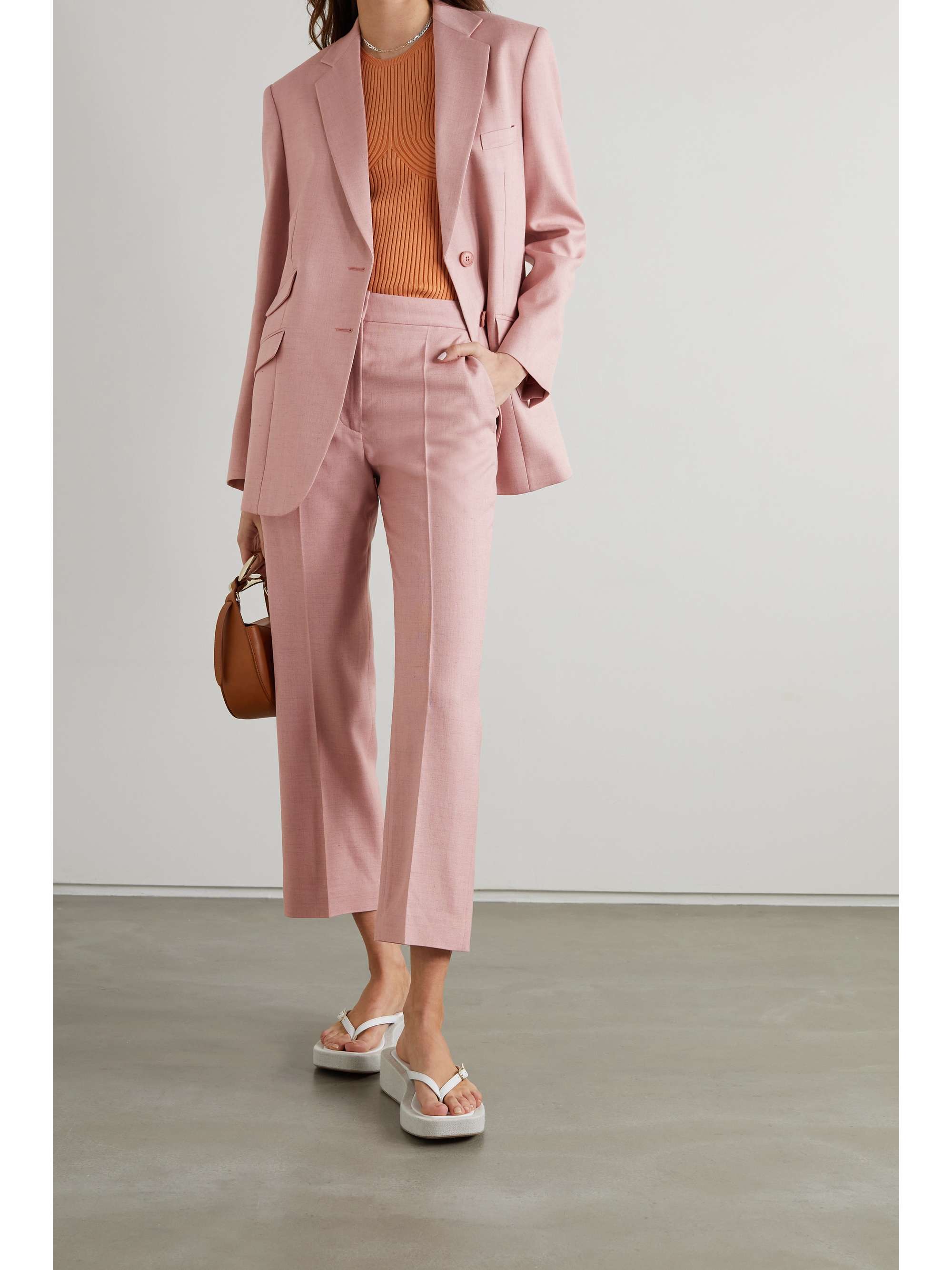 STELLA MCCARTNEY Carlie cropped woven straight-leg pants