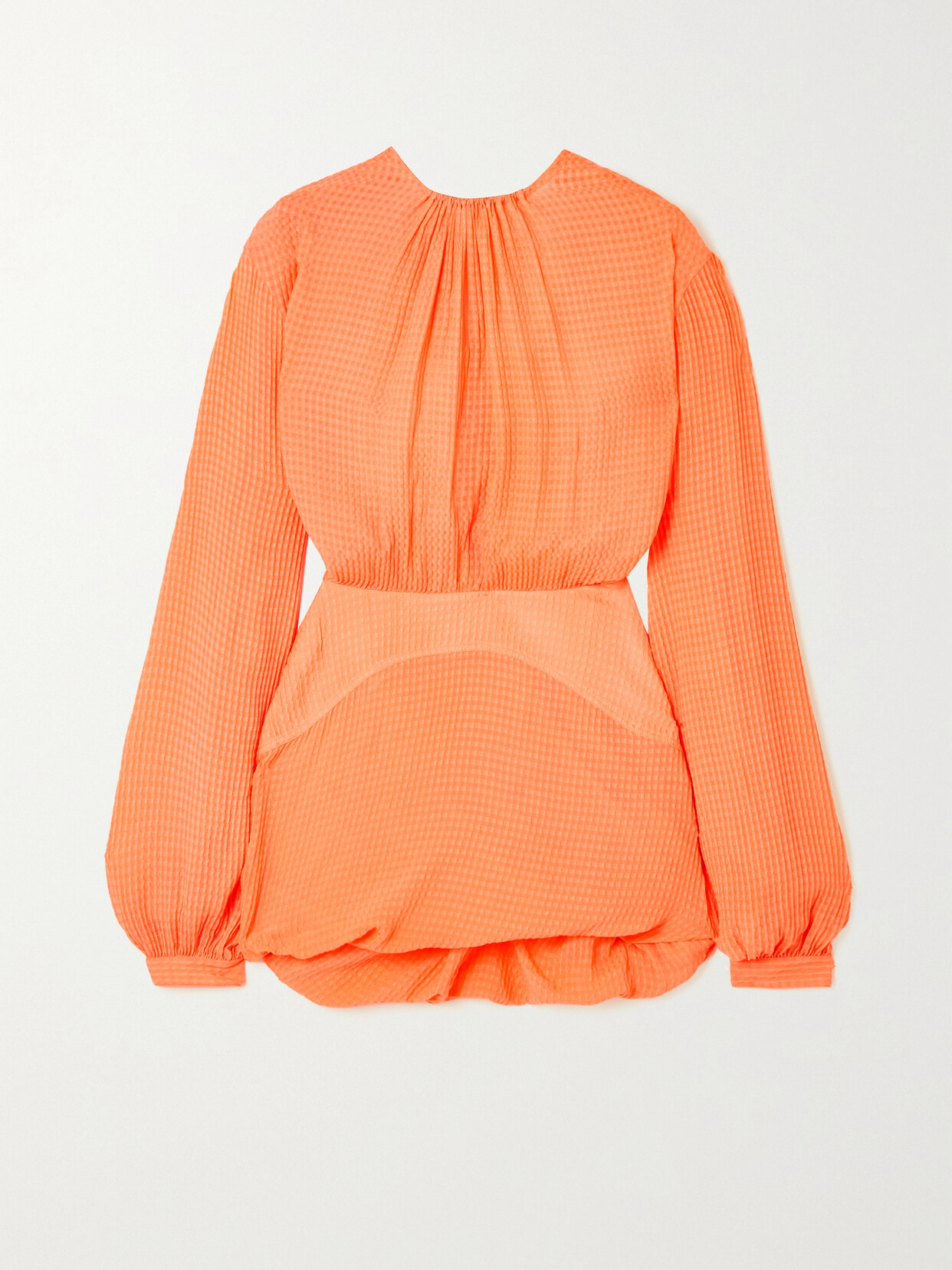 Stella McCartney - Amanda Silk-seersucker Mini Dress - Orange