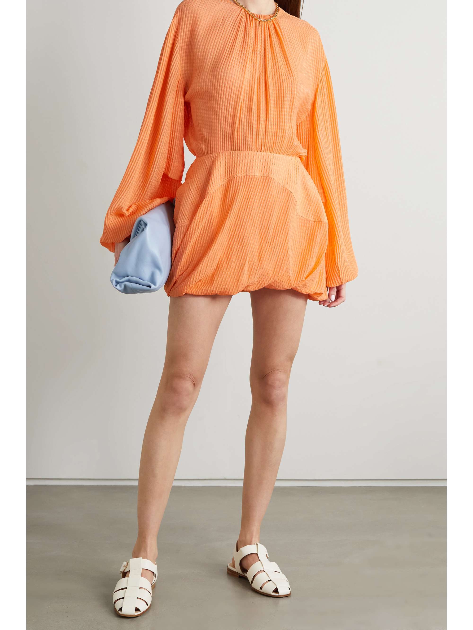 high neck blouse dress