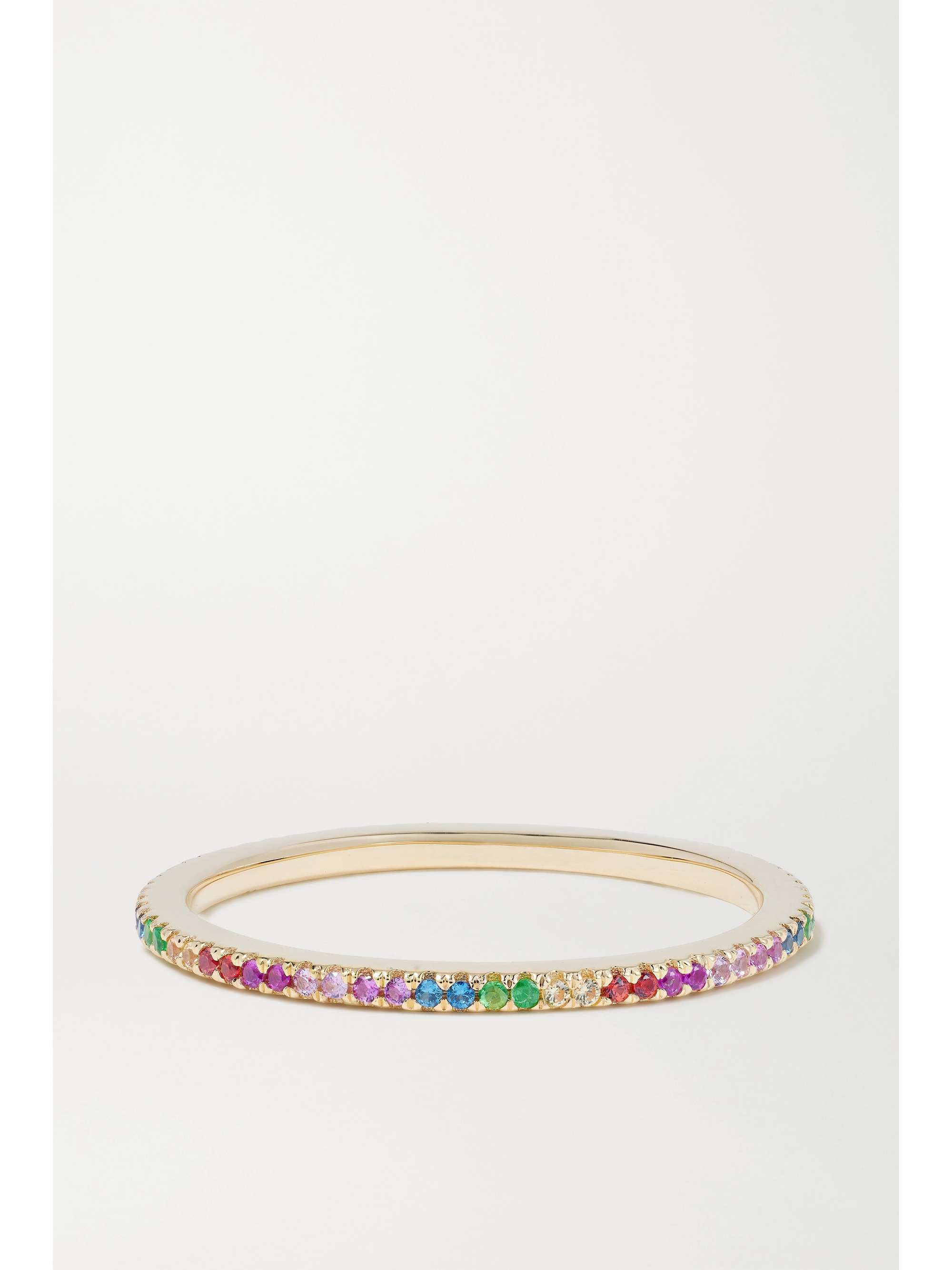 STONE AND STRAND 9-karat gold sapphire eternity ring