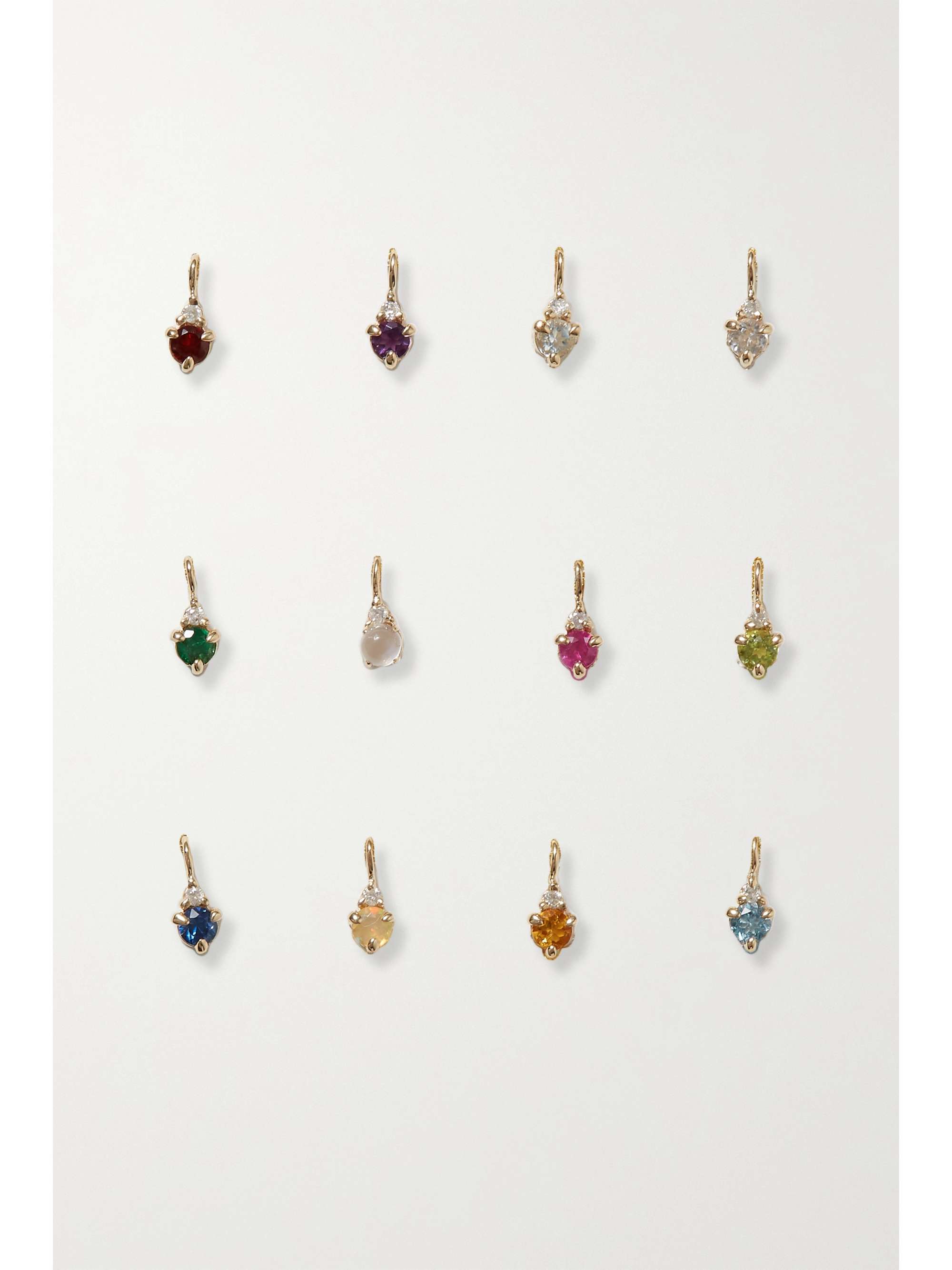 STONE AND STRAND Birthstone gold multi-stone necklace