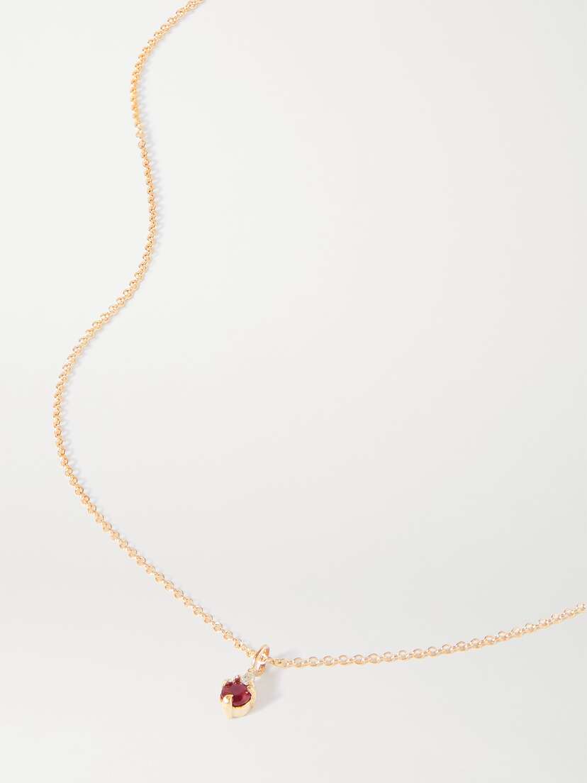 STONE AND STRAND Birthstone Gold Multi-stone Necklace