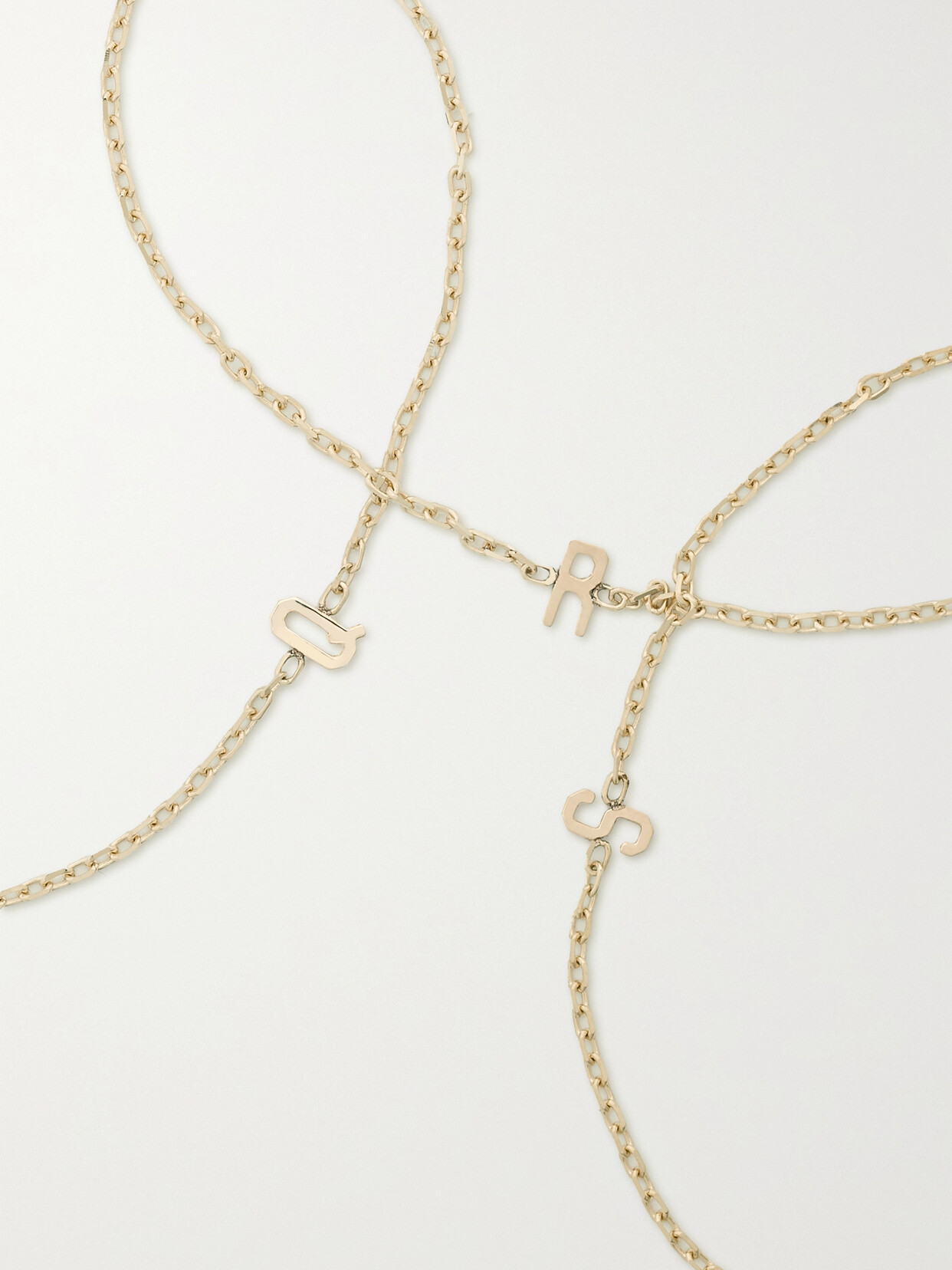 STONE AND STRAND Initial Gold Bracelet - Q