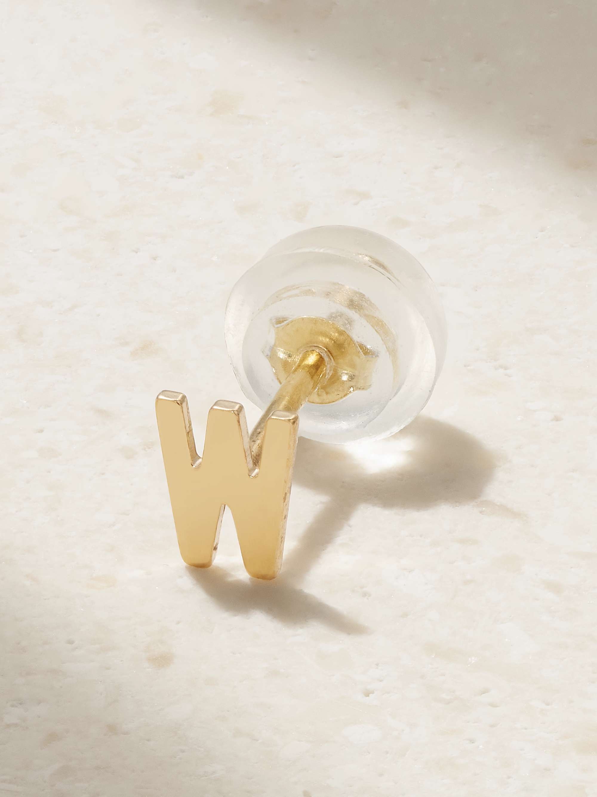 STONE AND STRAND Alphabet gold single earring