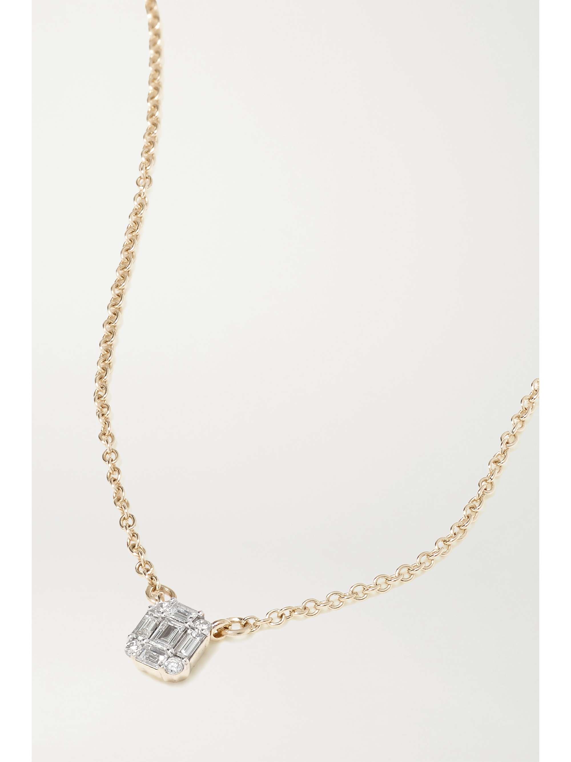 STONE AND STRAND Shield of Strength 9karat gold diamond necklace NET