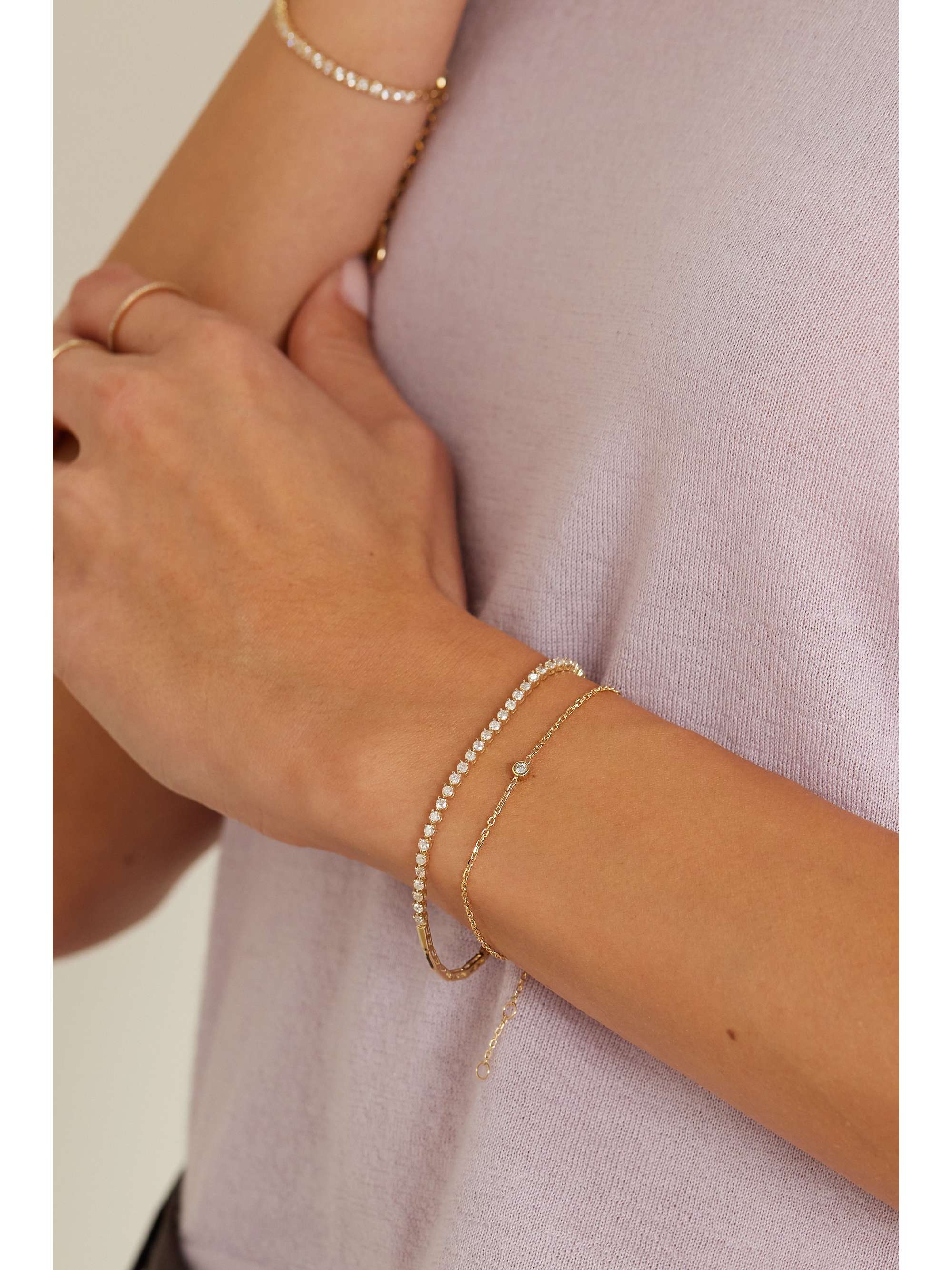 STONE AND STRAND Gold diamond bracelet