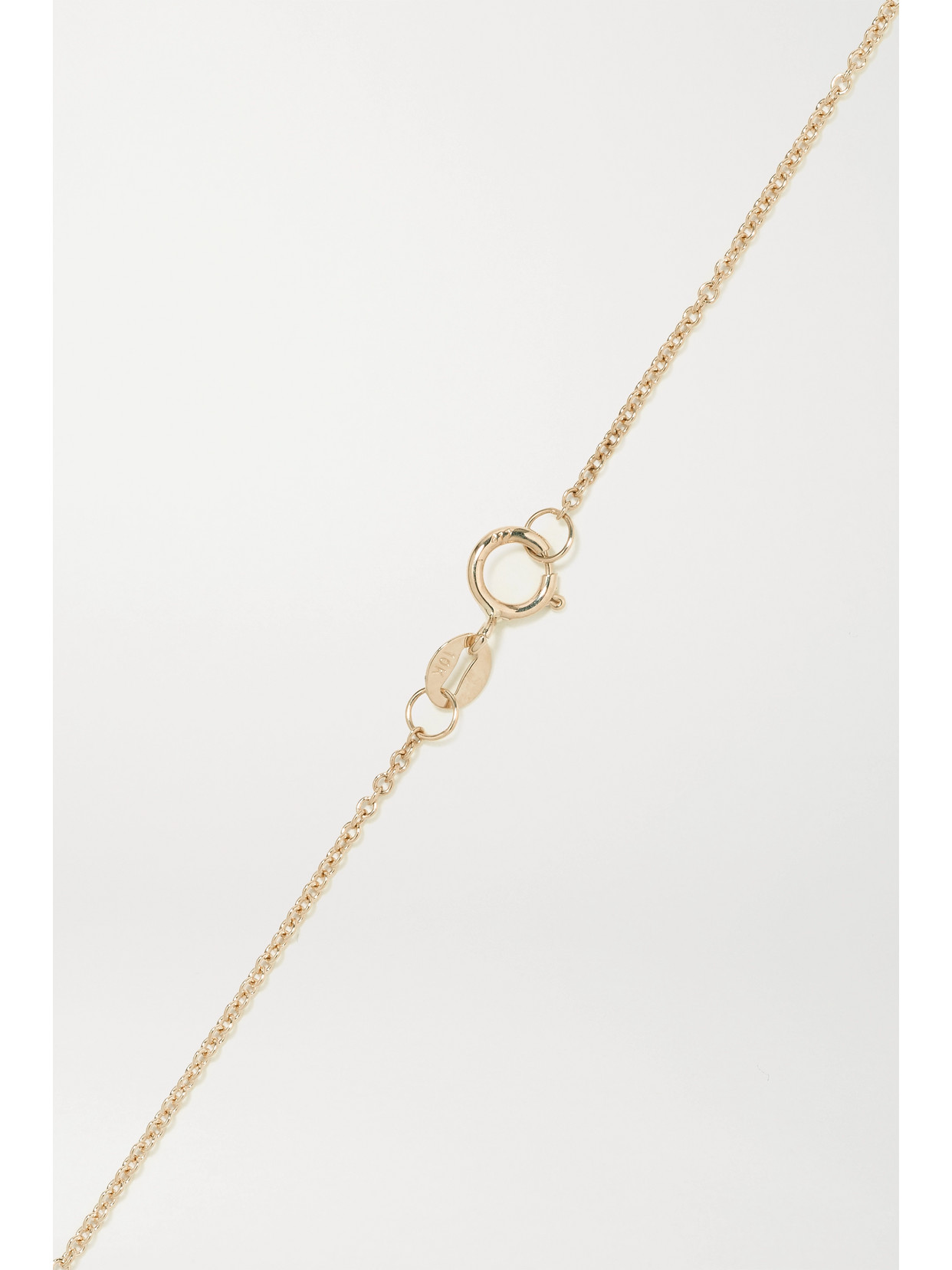 Stone And Strand Alphabet 9-karat Gold Pearl Necklace In Gold