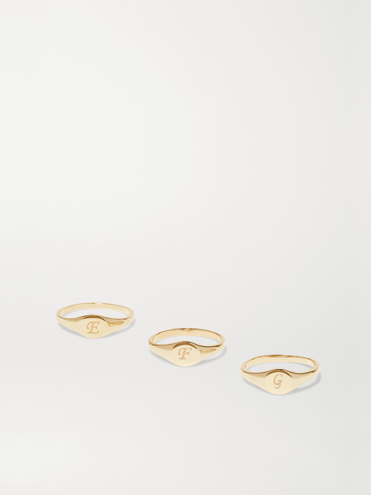 Stone And Strand Alphabet Mini Pinky Gold Ring ModeSens