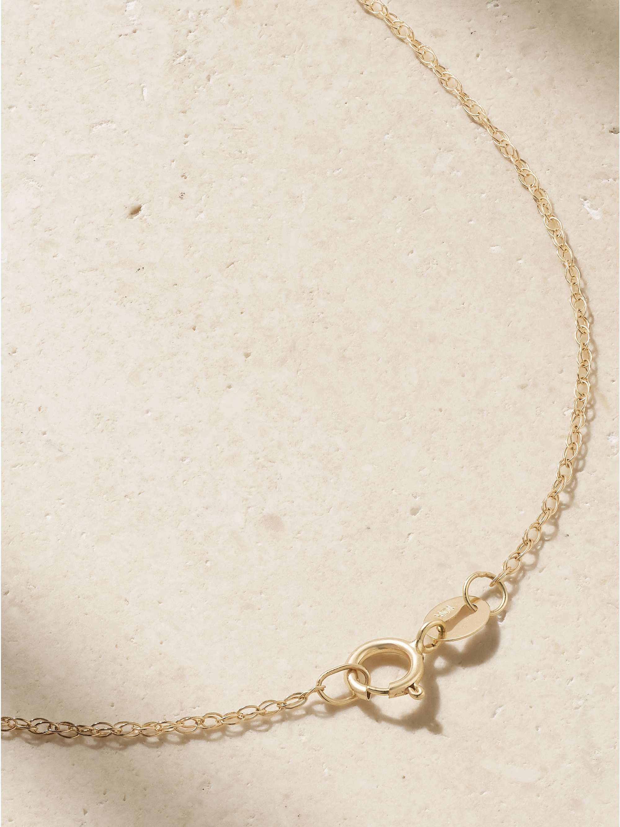 STONE AND STRAND Zodiac 9karat gold diamond necklace NETAPORTER