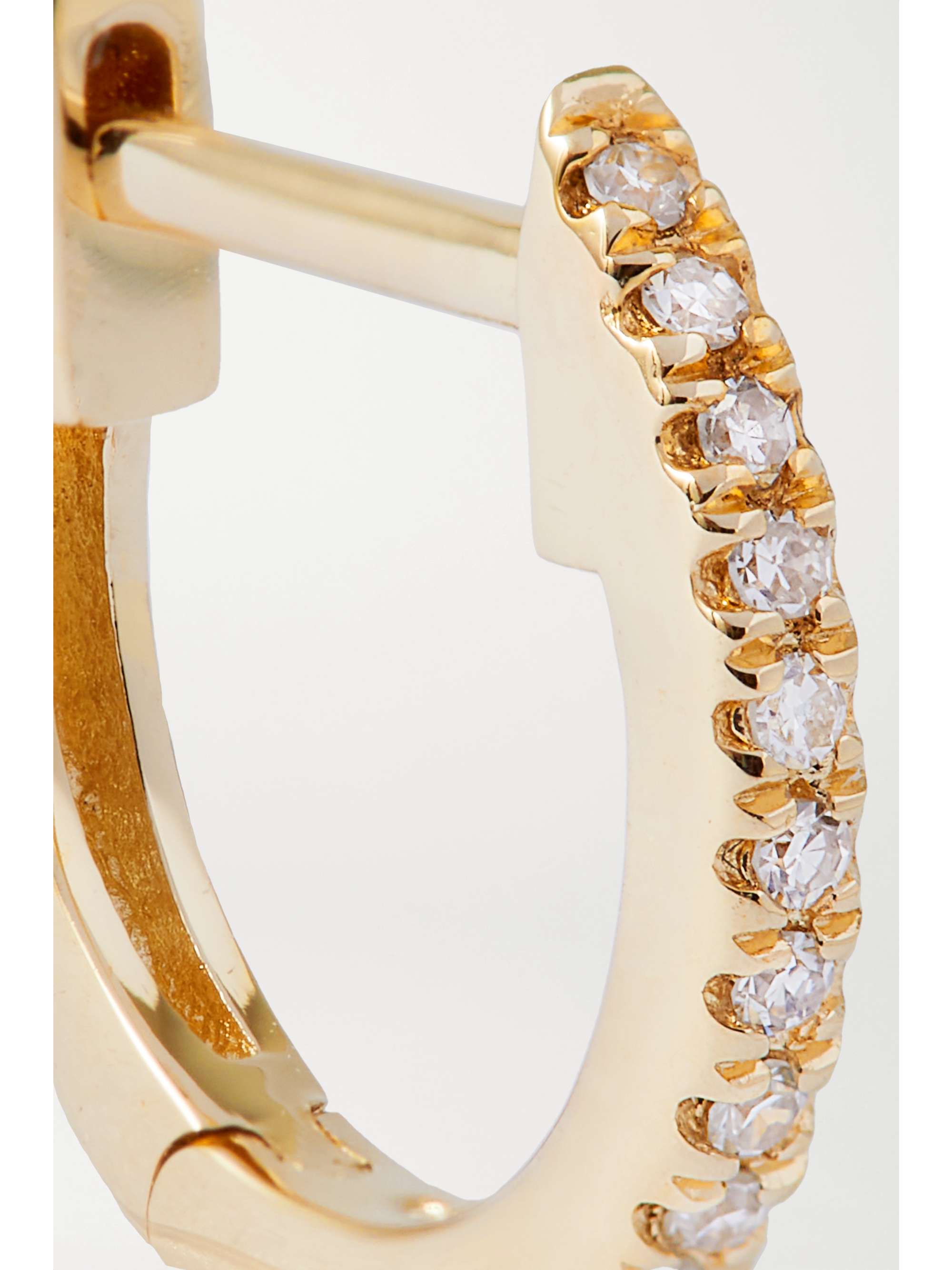 STONE AND STRAND Gold diamond earring NETAPORTER