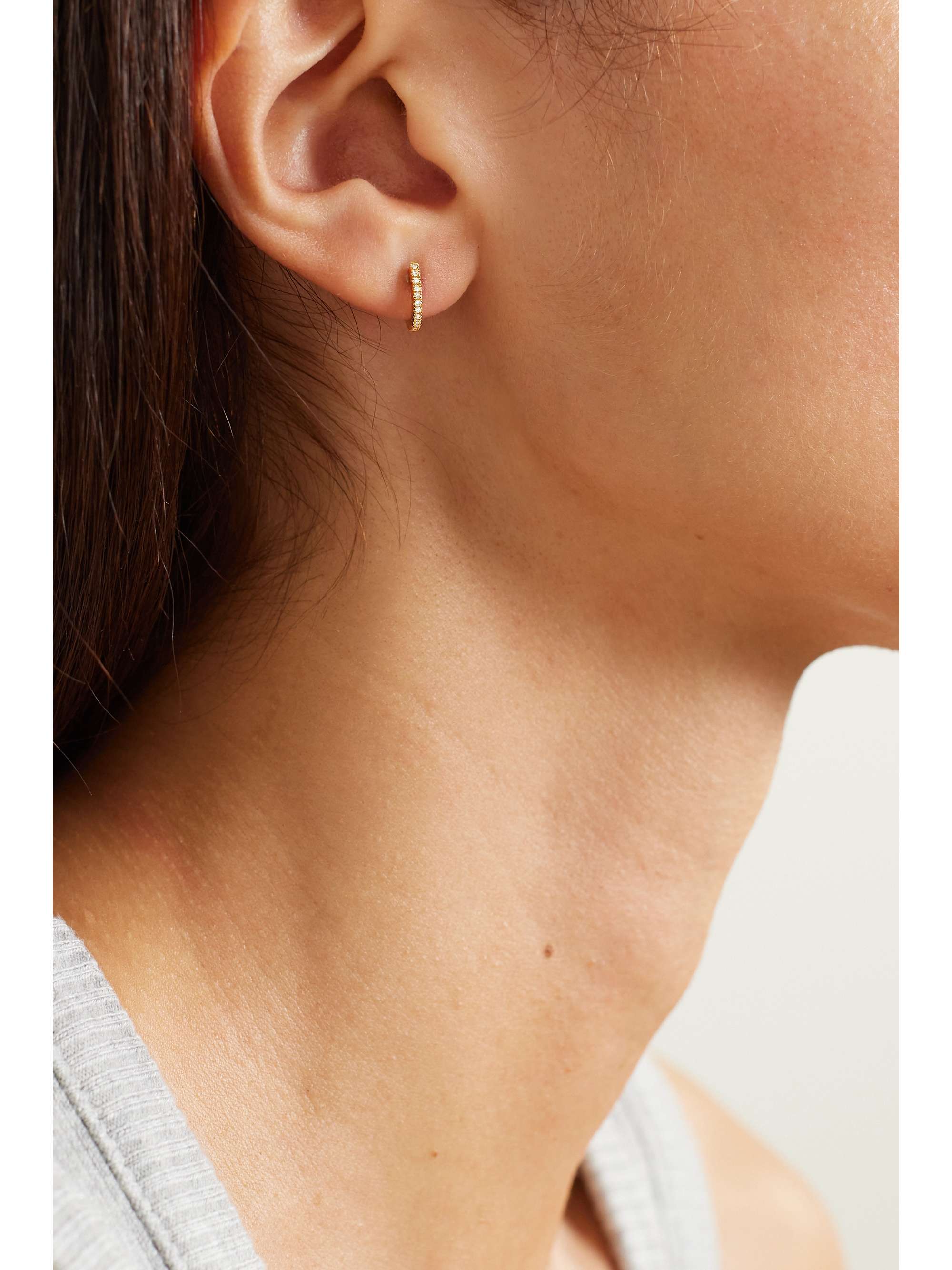 STONE AND STRAND Gold diamond earring