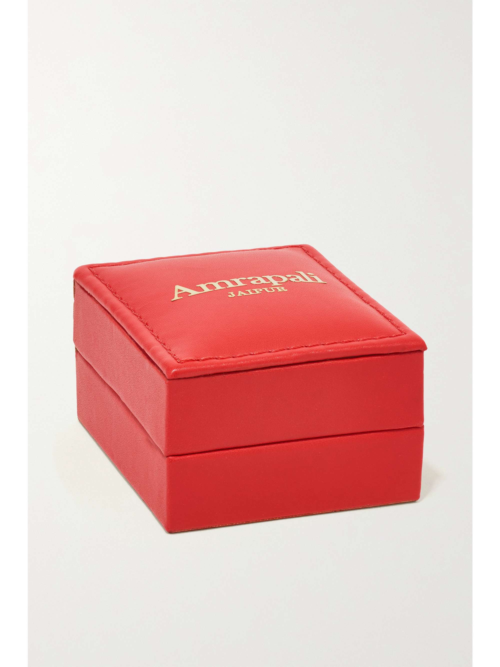 AMRAPALI LONDON Sterling silver-plated 18-karat gold, ruby and diamond earrings
