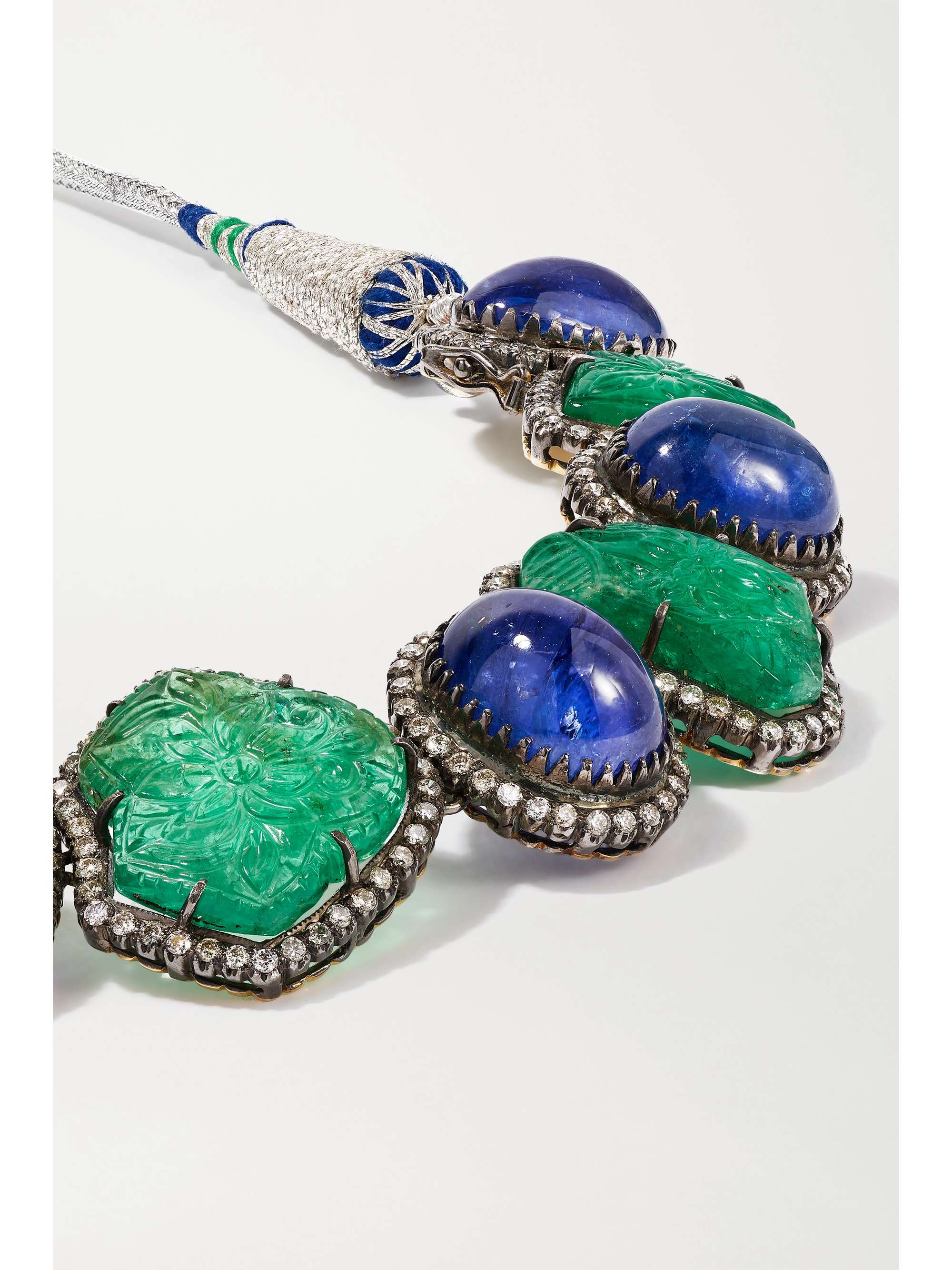 AMRAPALI LONDON Sterling silver-plated 18-karat gold multi-stone bracelet