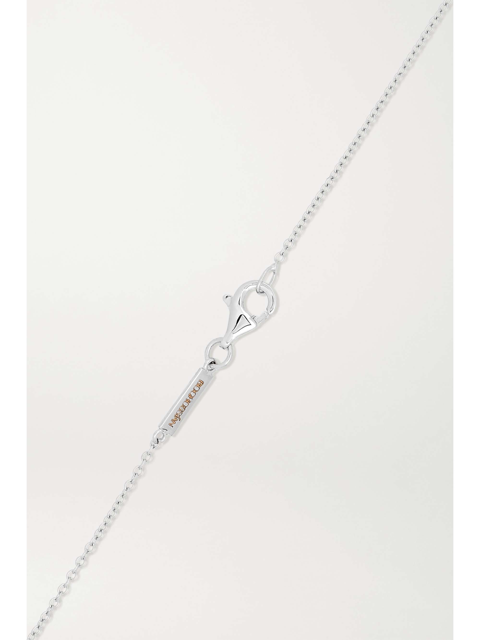 BOGHOSSIAN 18-karat white gold multi-stone necklace