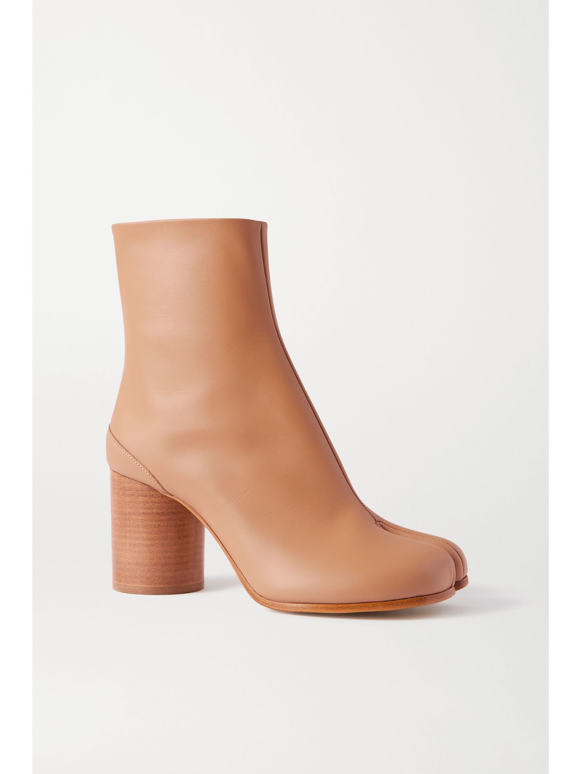 浅褐色tabi 分趾皮革踝靴 Net A Porter Maison Margiela Net A Porter