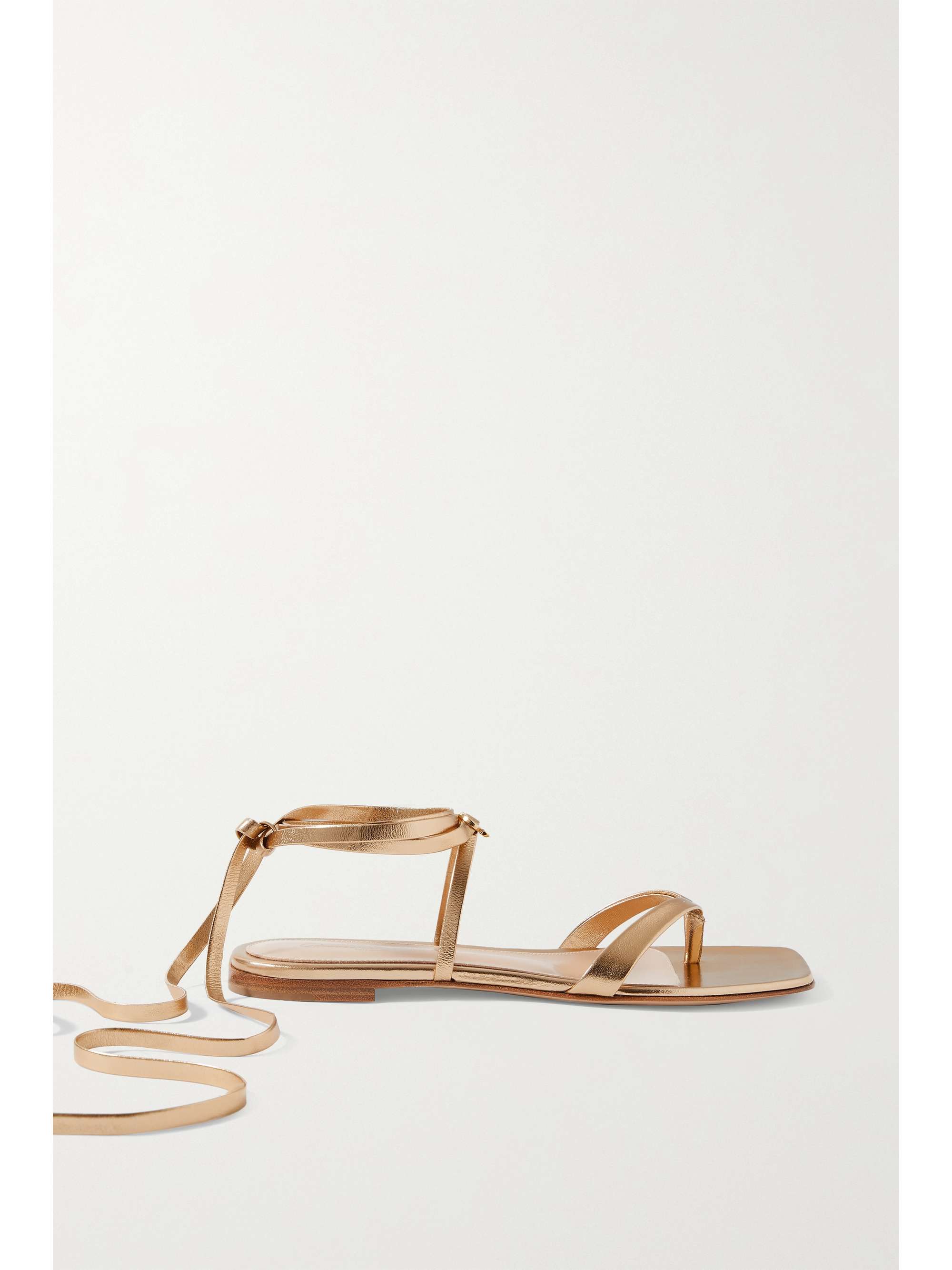 GIANVITO ROSSI Lace-up leather sandals | NET-A-PORTER