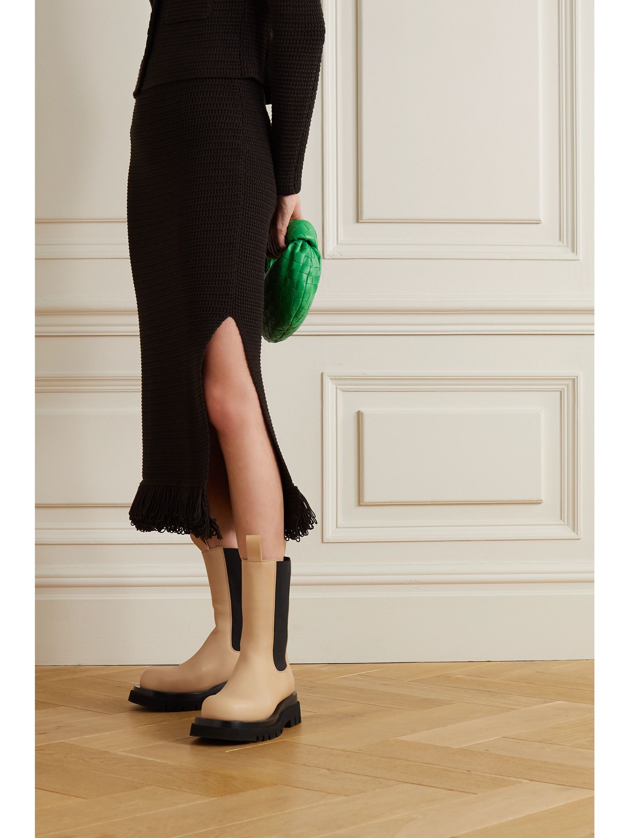 Sand Lug rubber-trimmed leather Chelsea 