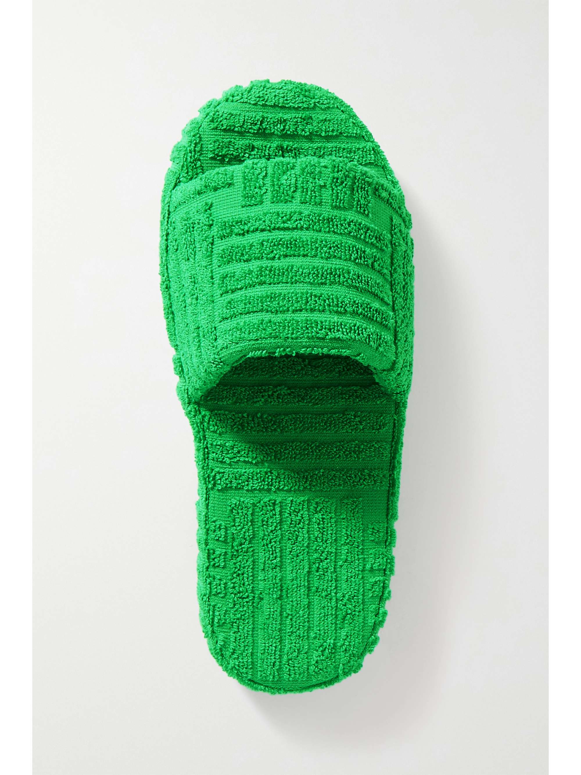 bottega veneta green terry slides