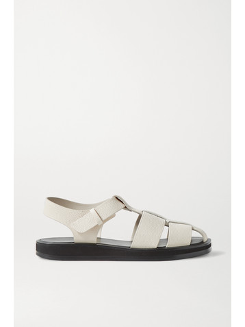 The Row Fisherman woven textured-leather sandals