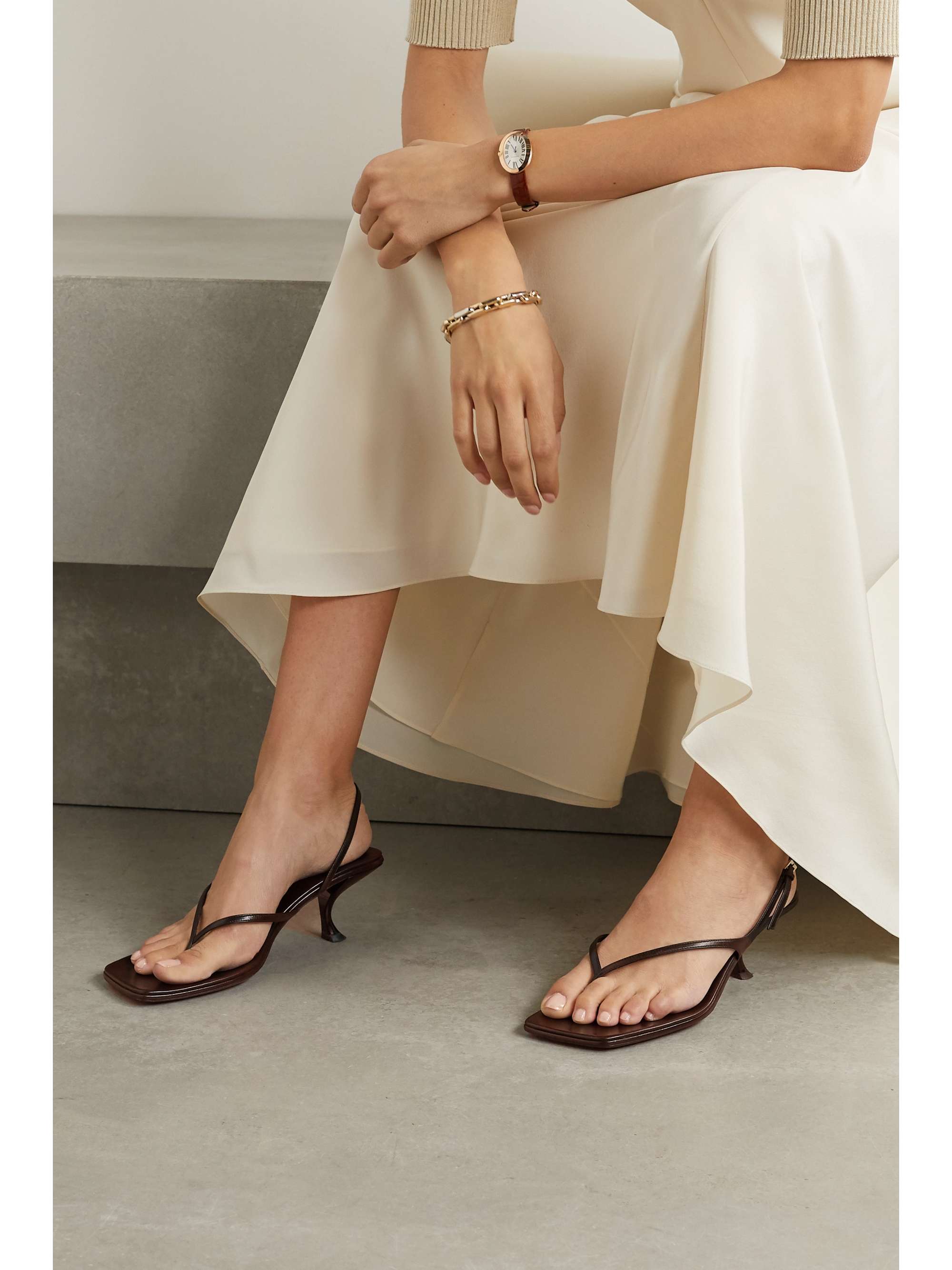 leather slingback sandals