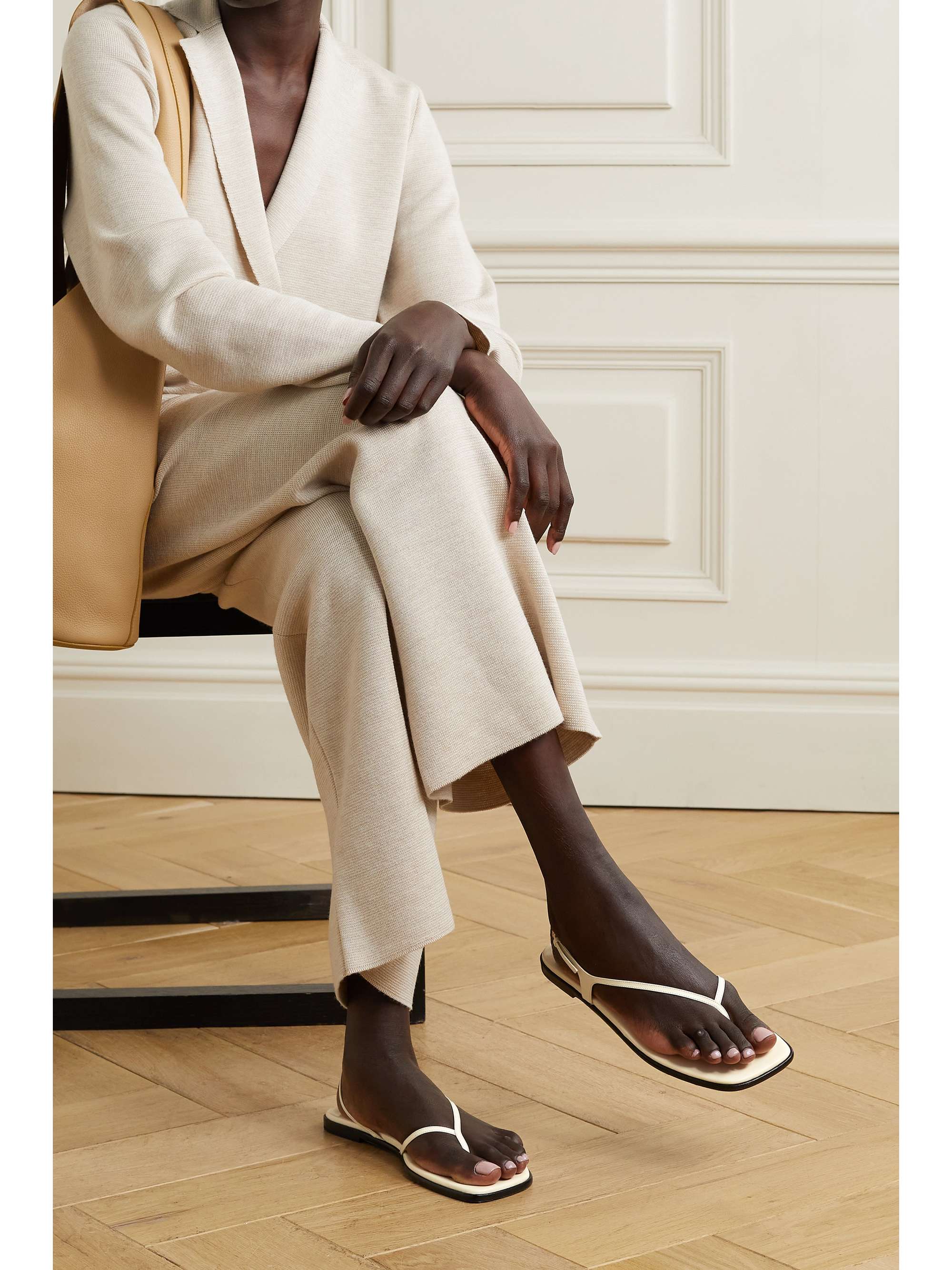THE ROW Constance leather slingback sandals | NET-A-PORTER