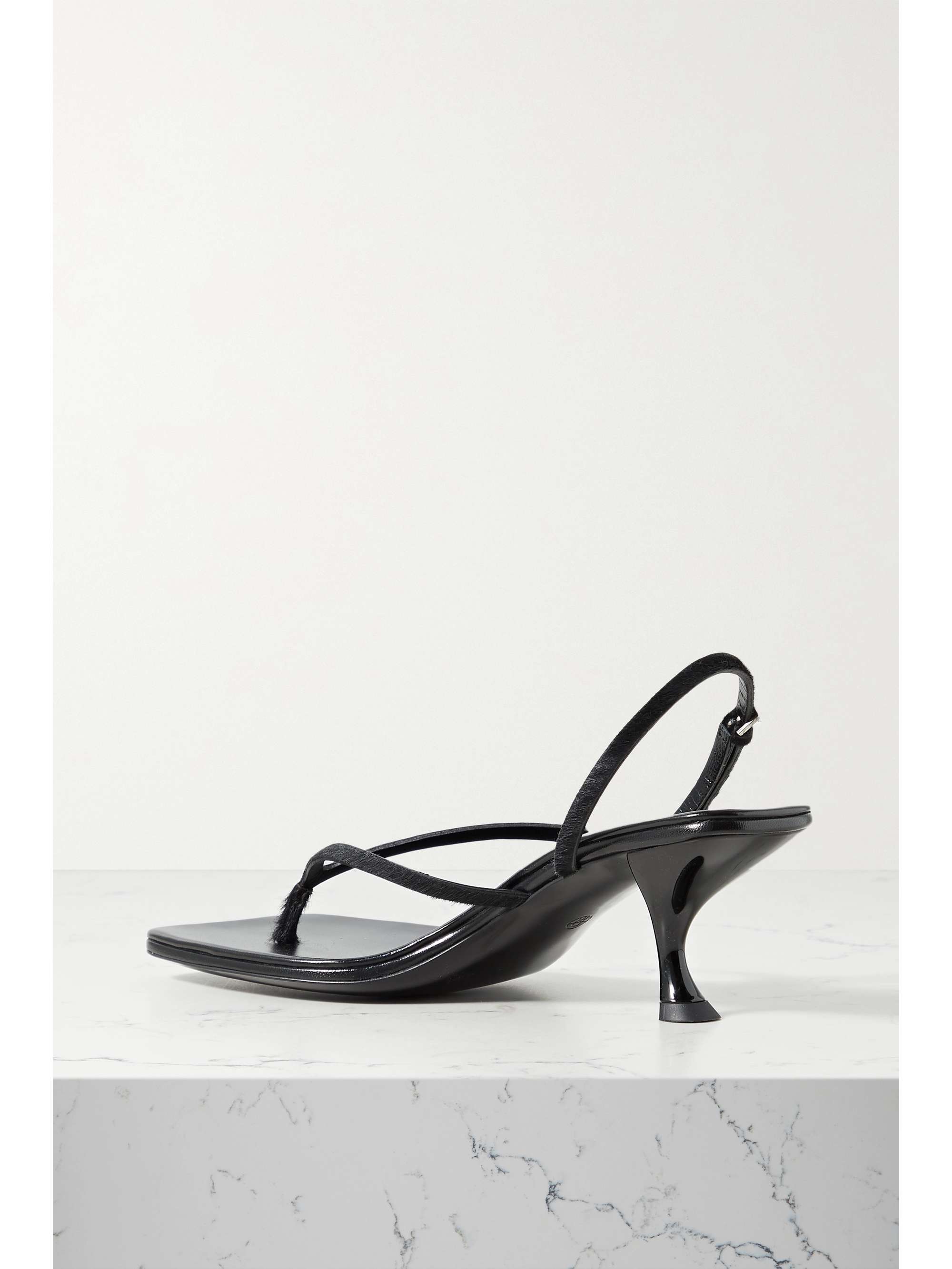 THE ROW Constance calf hair slingback sandals | NET-A-PORTER