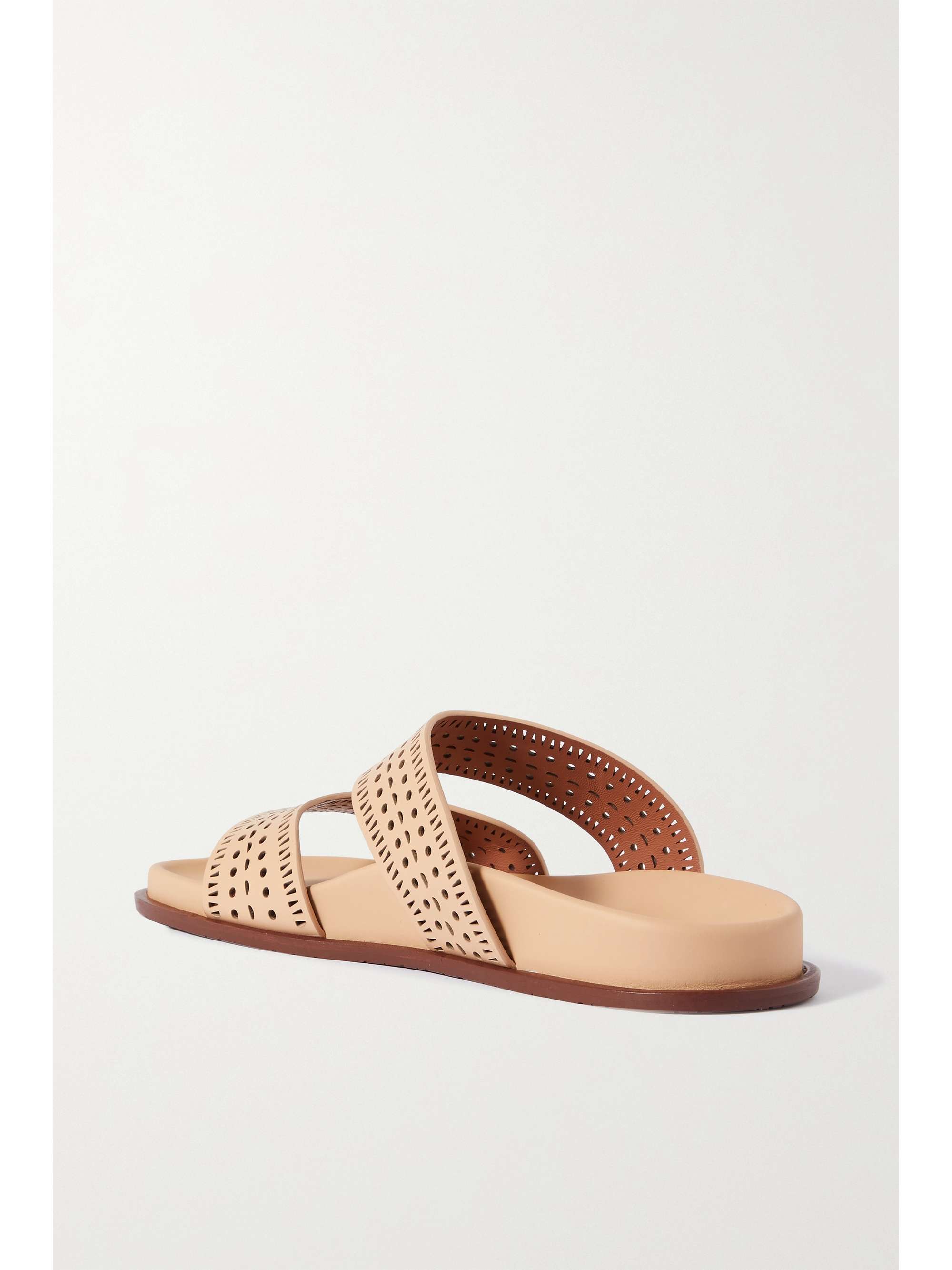 ALAÏA Laser-cut leather slides