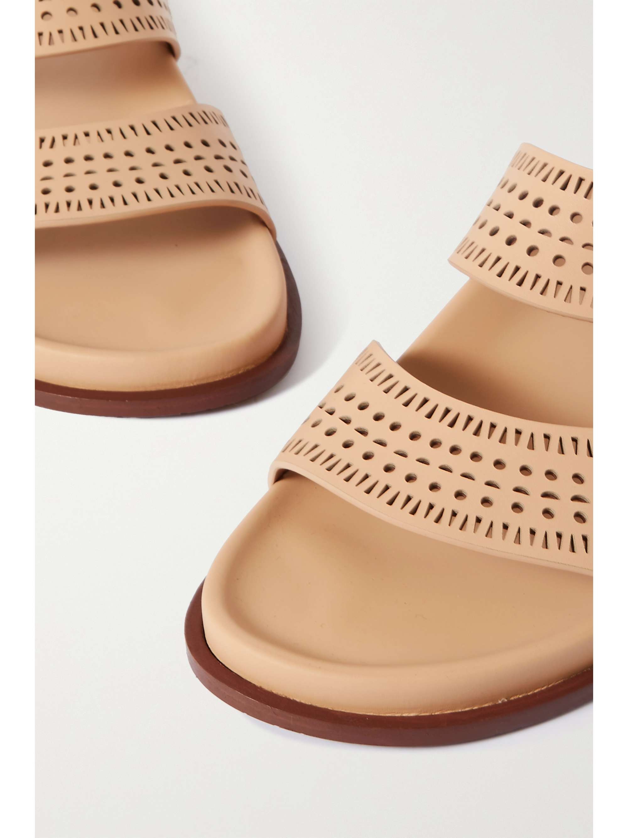 ALAÏA Laser-cut leather slides