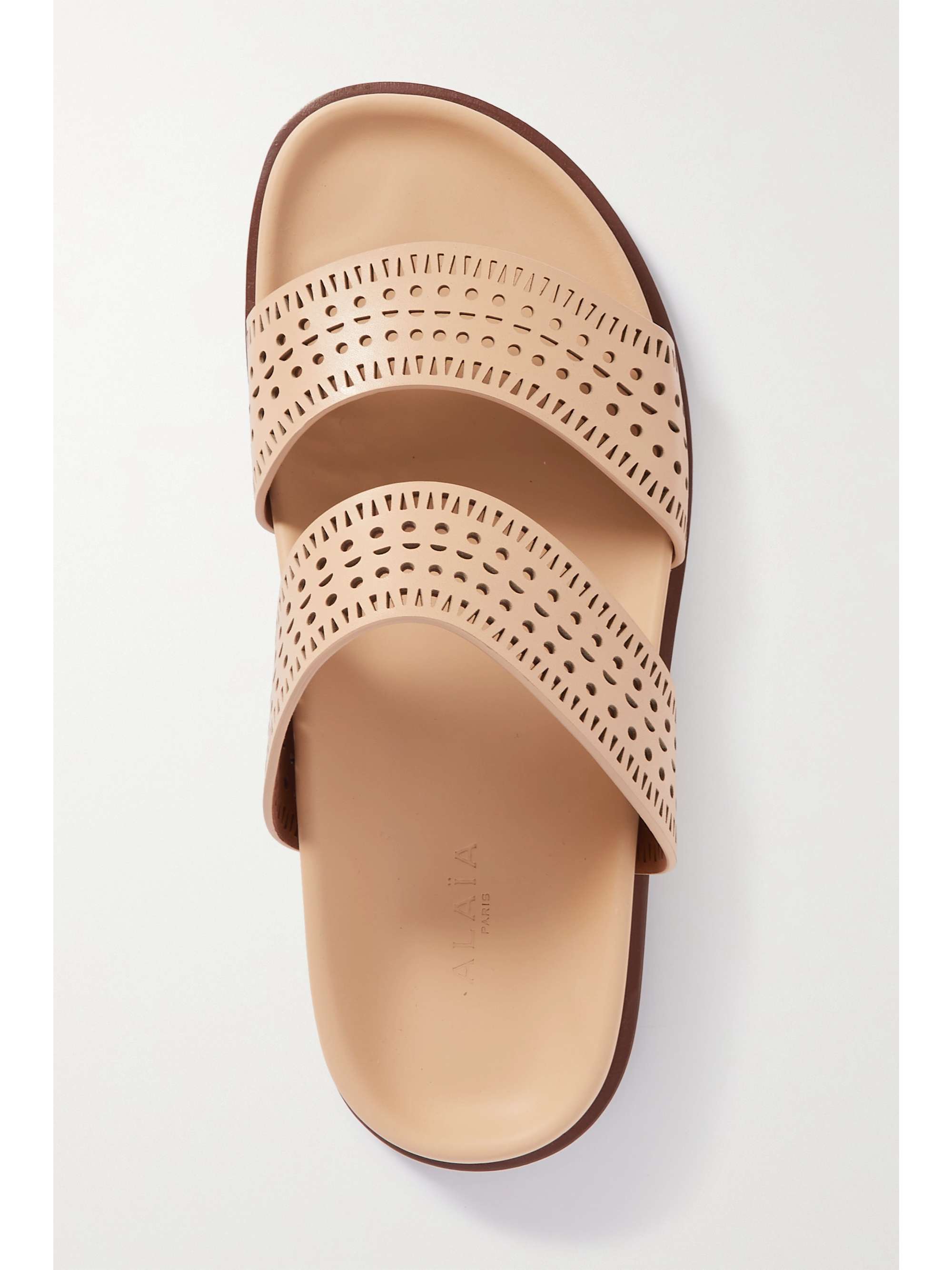 ALAÏA Laser-cut leather slides