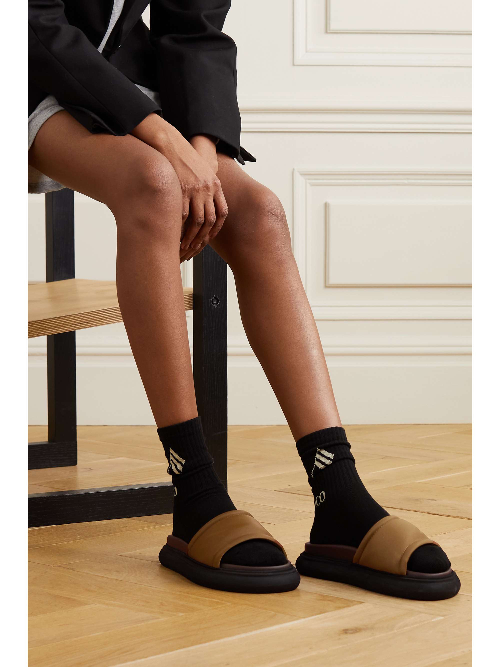 THE ATTICO Noah satin slides