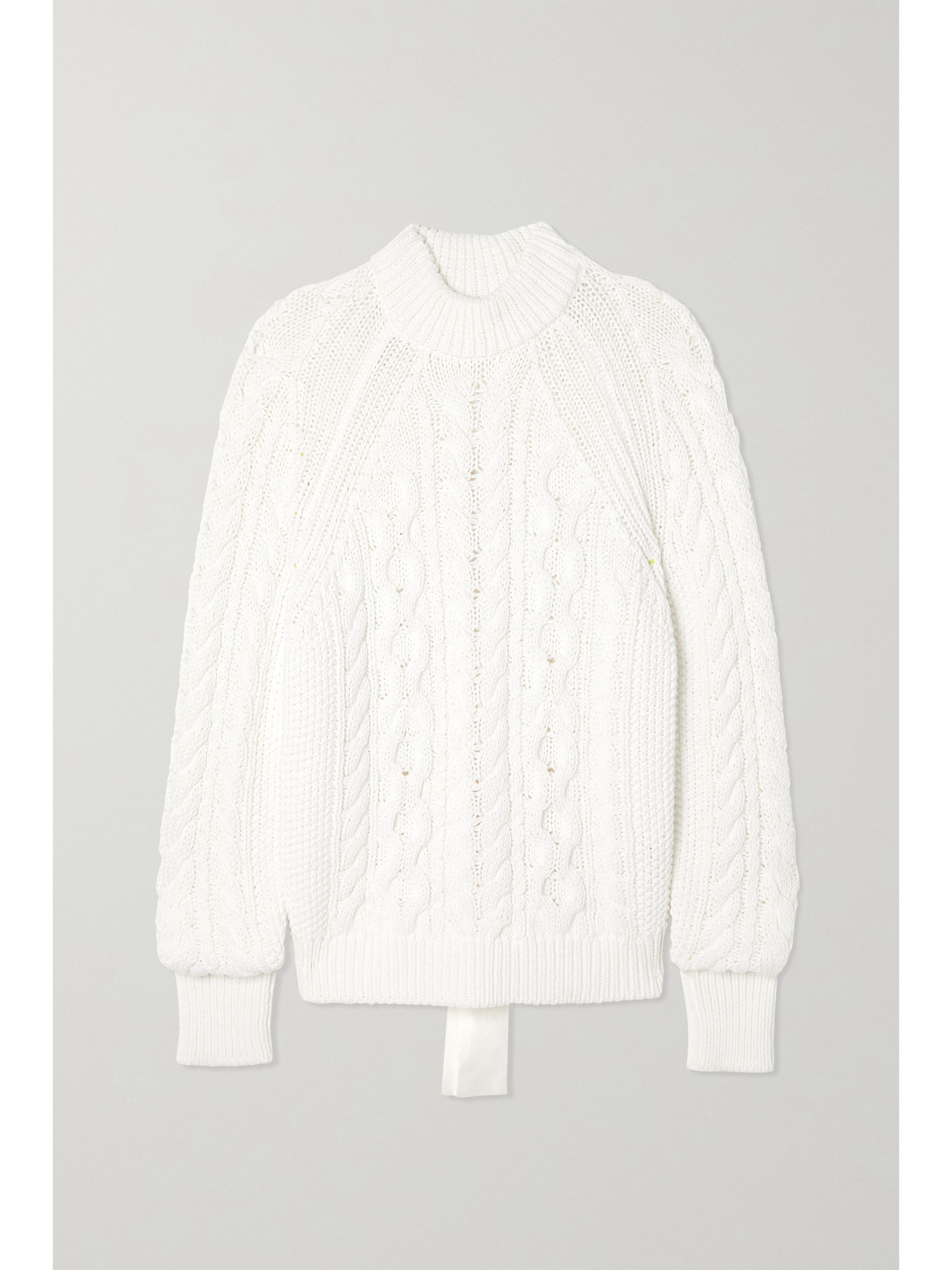 Blanc Pull Dos Ouvert En Coton A Mailles Torsadees Frederica Net A Porter Cecilie Bahnsen Net A Porter
