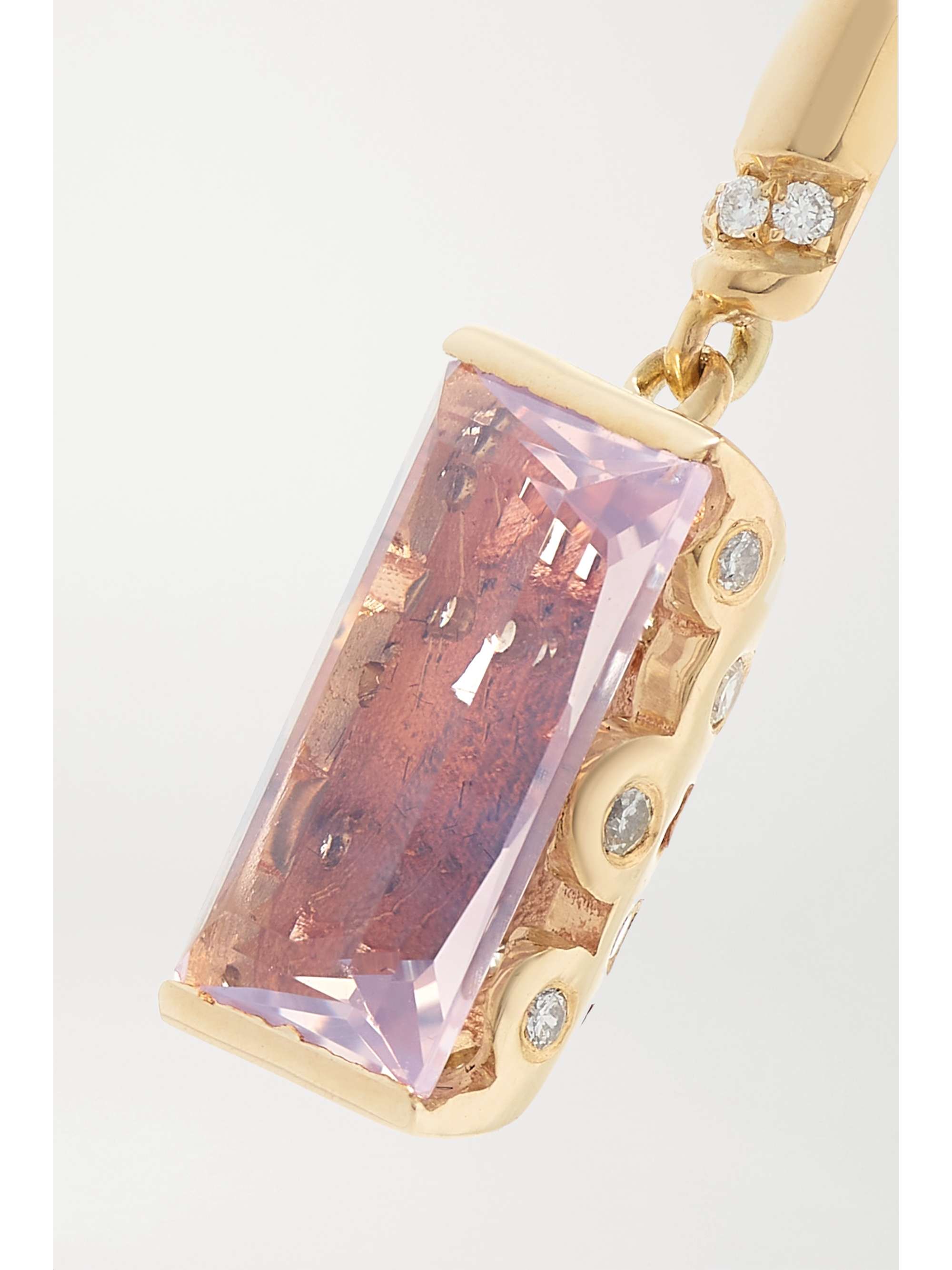 ALICE CICOLINI Memphis Bubble Day Drops 14-karat gold, moonstone and diamond earrings