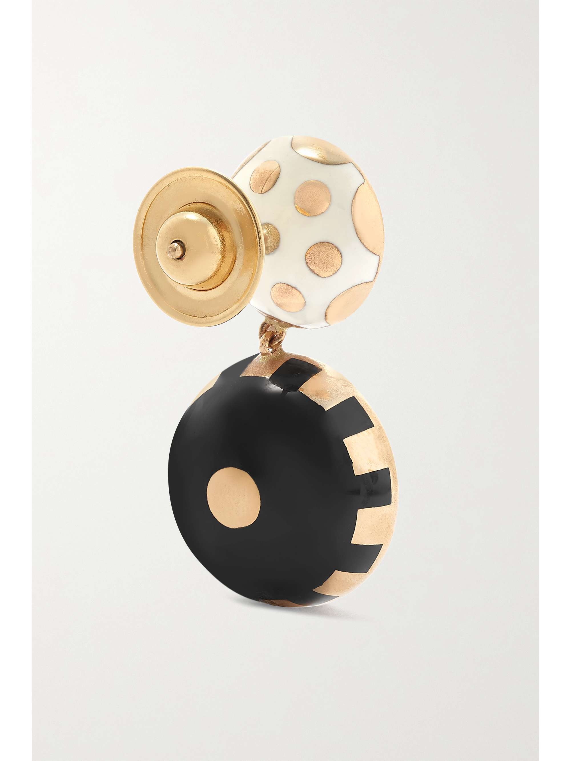 ALICE CICOLINI Candy Samarkand Day Drop 14-karat gold, enamel, topaz and iolite earrings