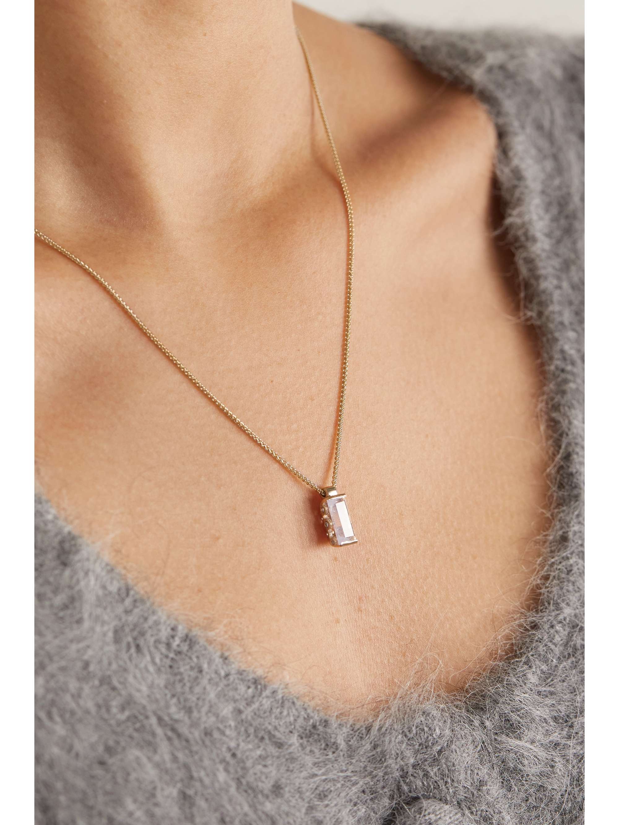 ALICE CICOLINI Bubble Kimono 14-karat gold moonstone necklace