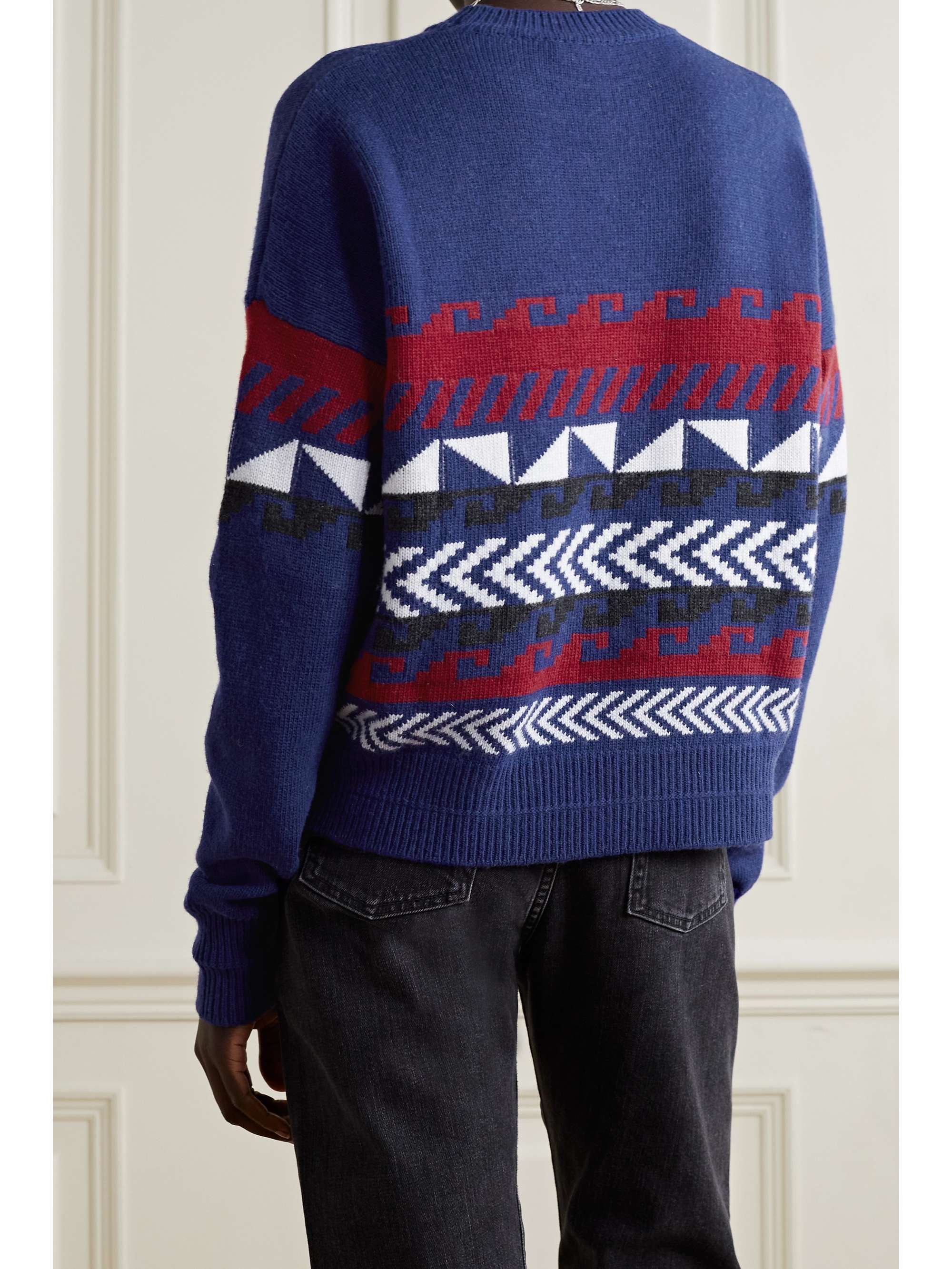 PARADIS PERDUS + NET SUSTAIN Silas oversized intarsia recycled wool-blend sweater