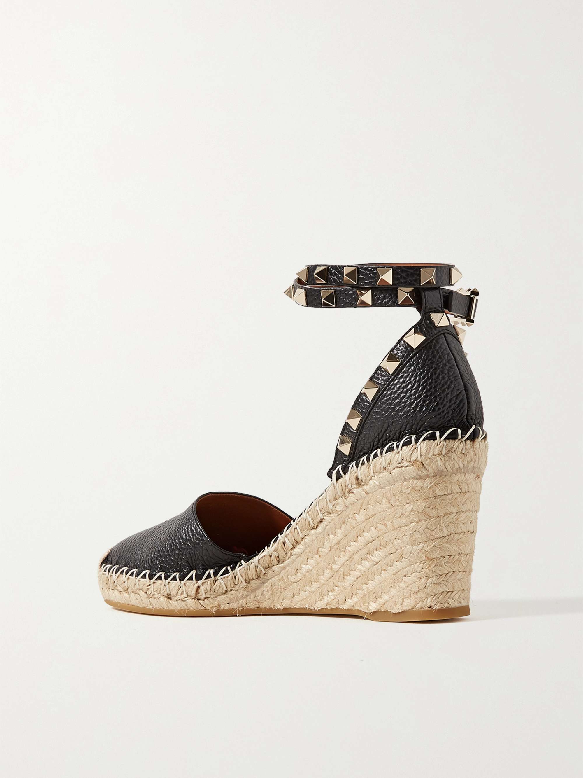 valentino rockstud espadrilles black