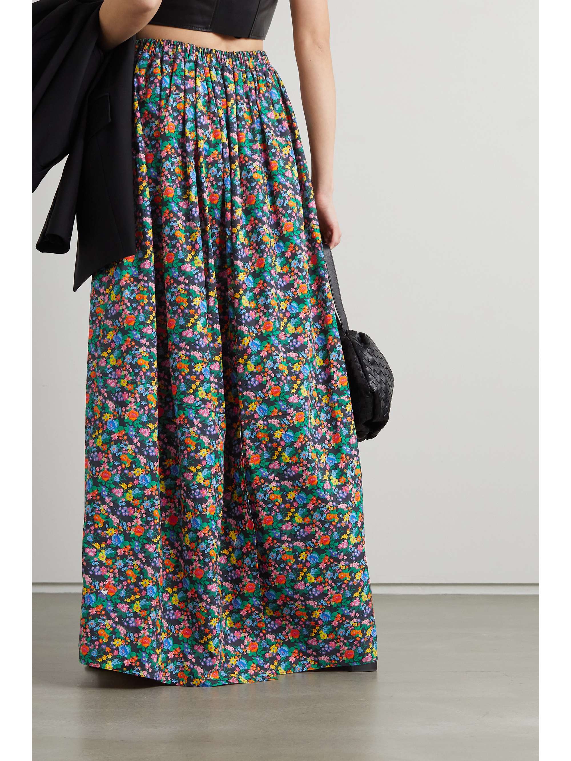 TIBI Sabine floral-print cotton-poplin maxi skirt