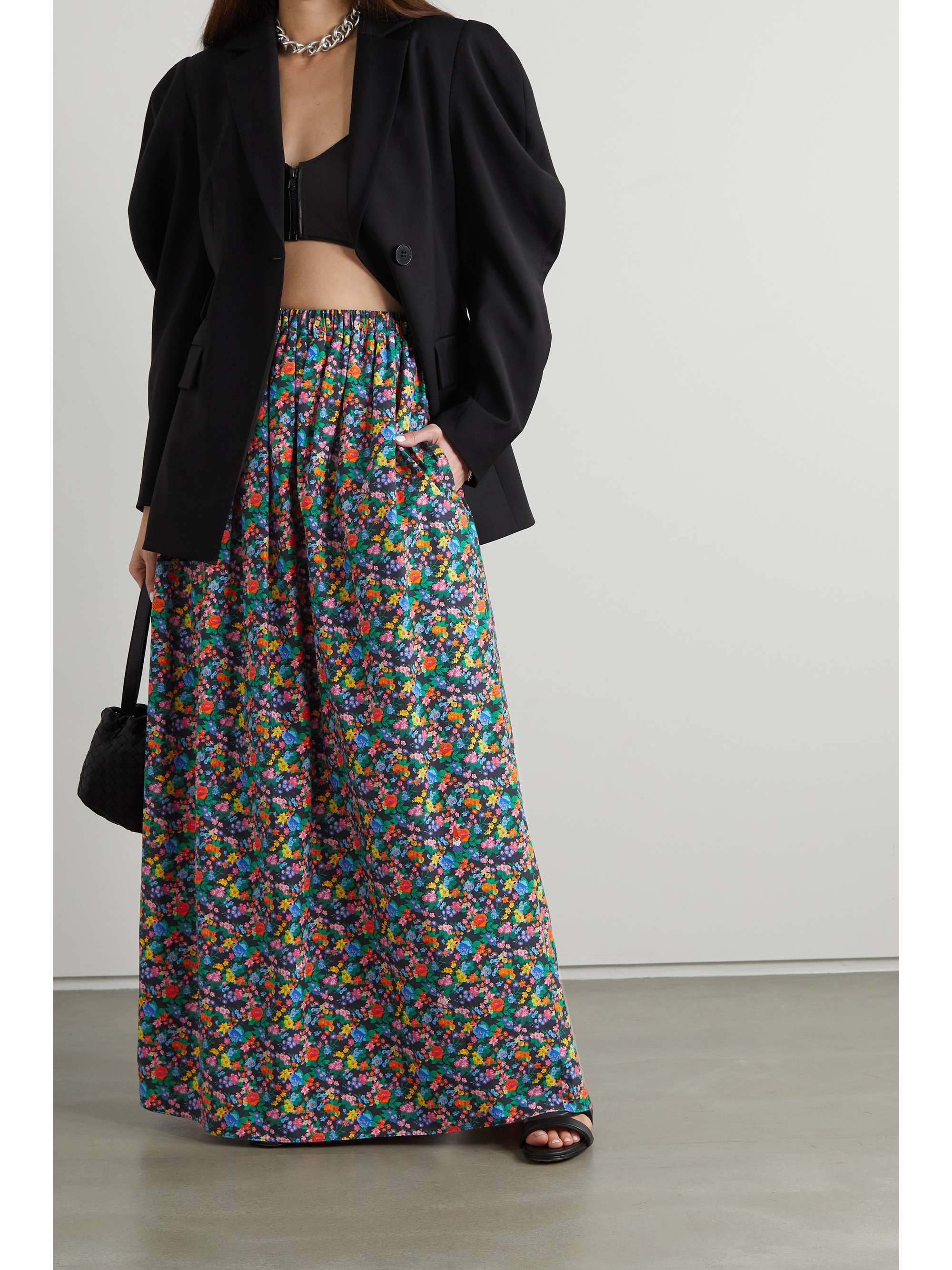 TIBI Sabine floral-print cotton-poplin maxi skirt